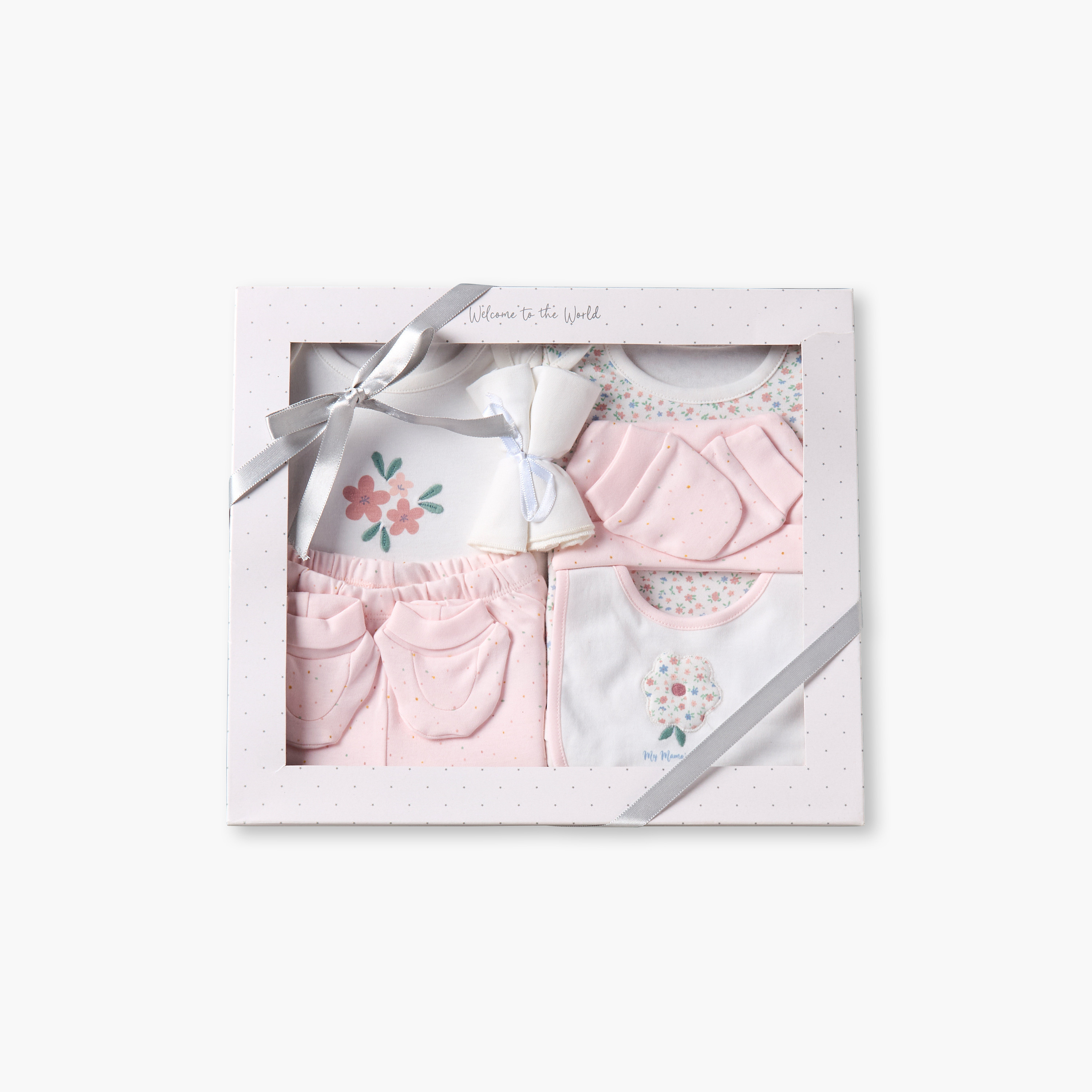 Set of 8 Juniors Clothing Gift Set with Floral Print-baby-girls-clothing-setsandcoords-image-1
