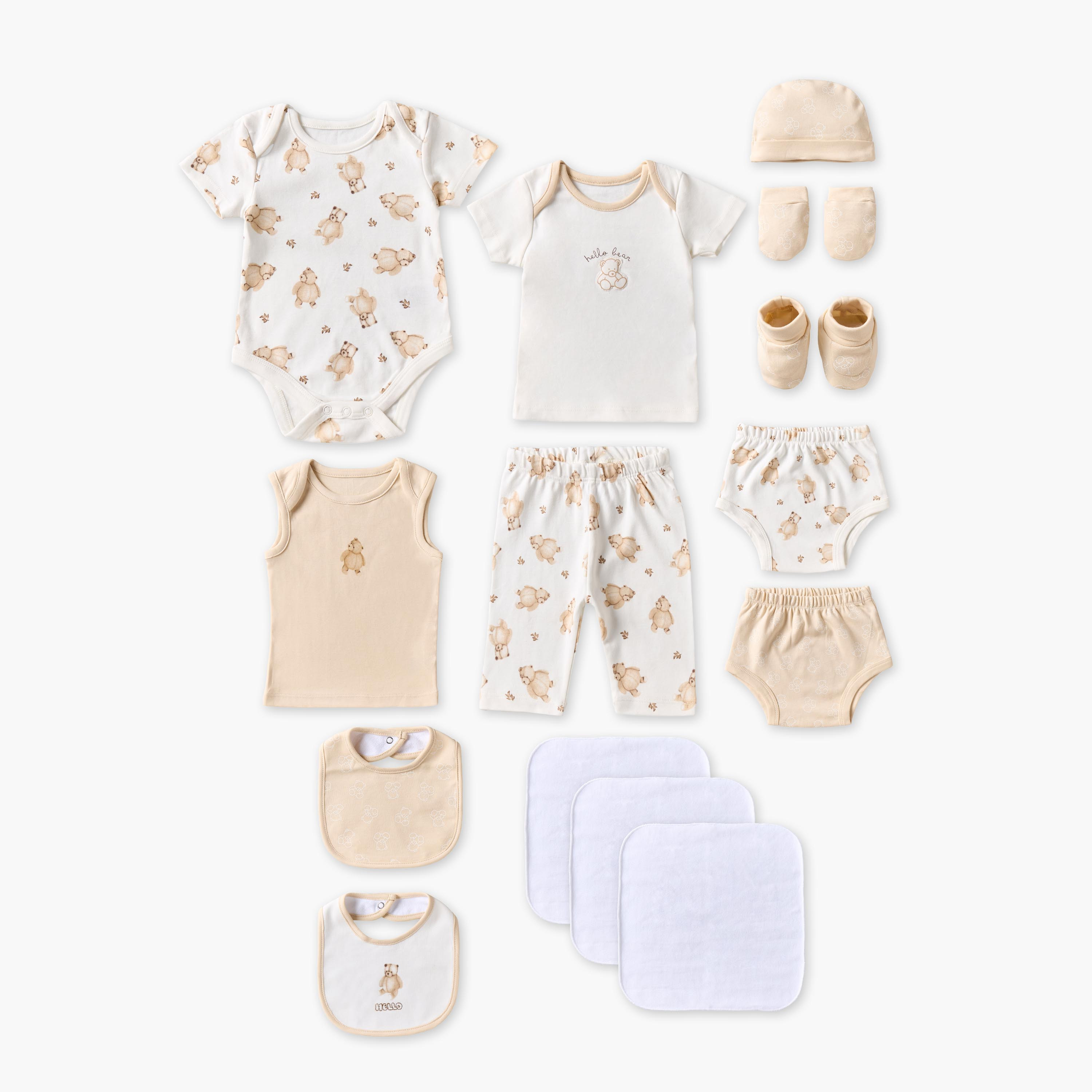 طقم هدايا ملابس بطبعات دب من 14 قطعة من جونيورز-baby-boys-clothing-setsandcoords-image-2