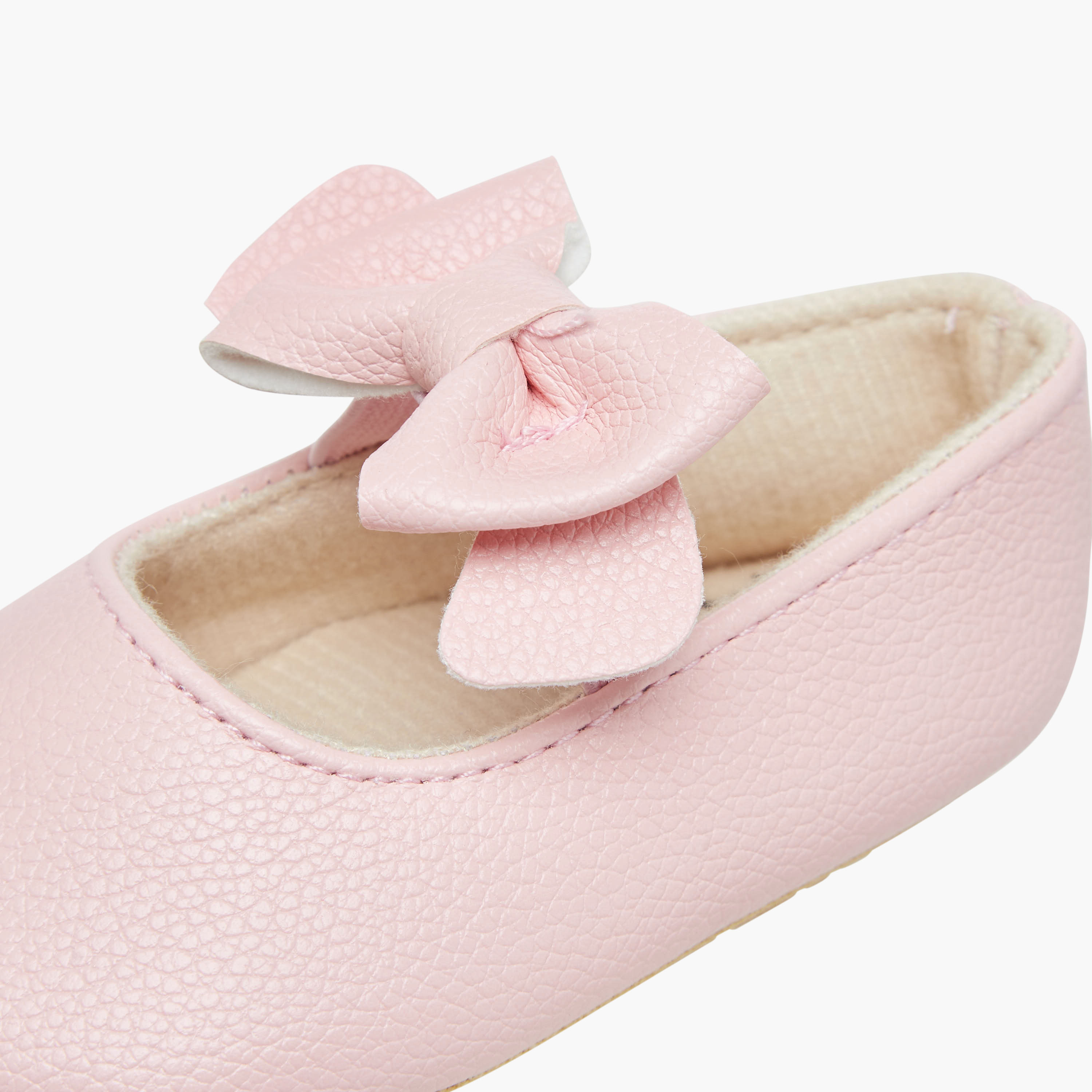 بوت مزين بفيونكة للبنات من جونيورز - قماش ناعم-baby-girls-shoes-closedshoes-image-1