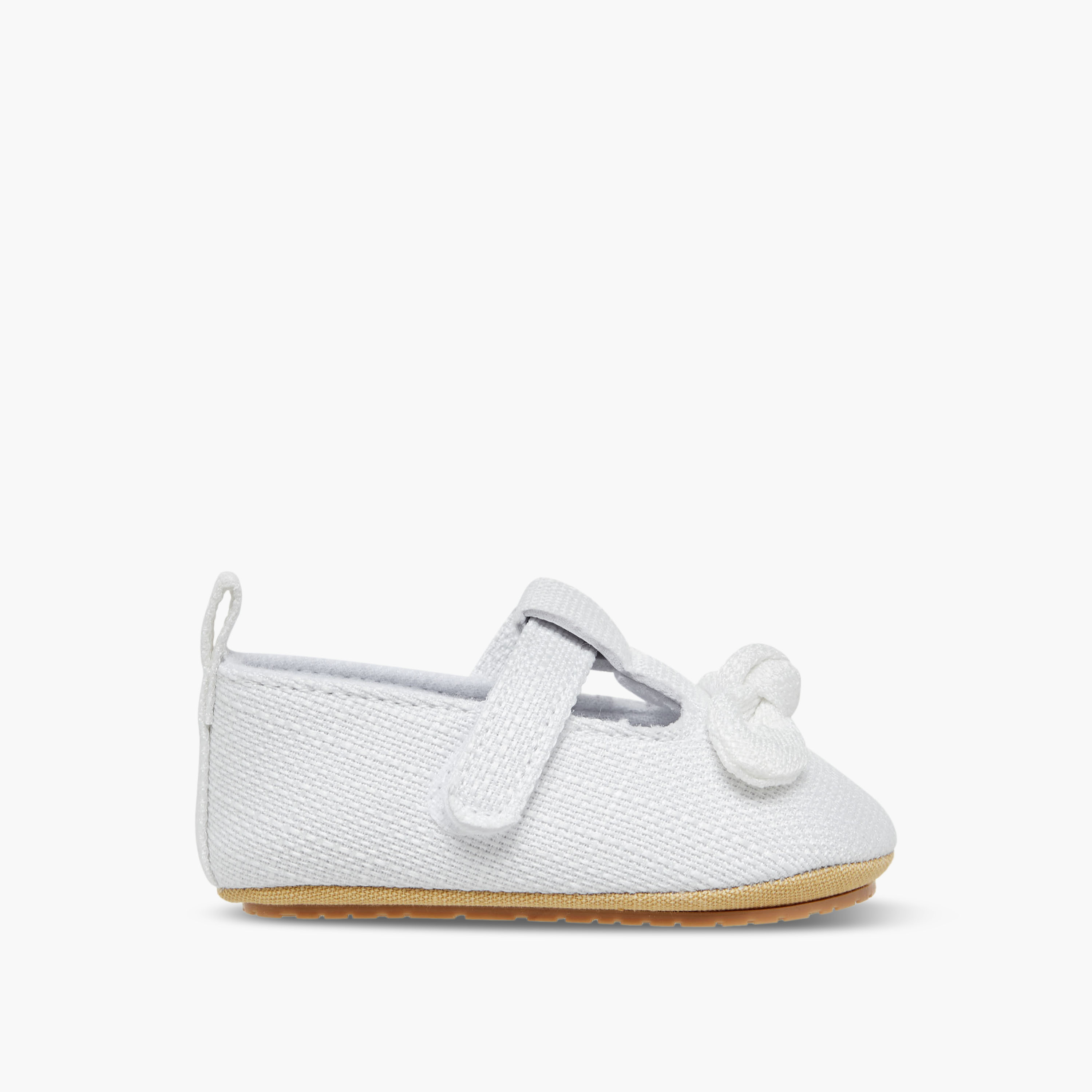 Juniors Girls Booties with Hook and Loop Closure - Soft Fabric-baby-girls-shoes-closedshoes-image-3