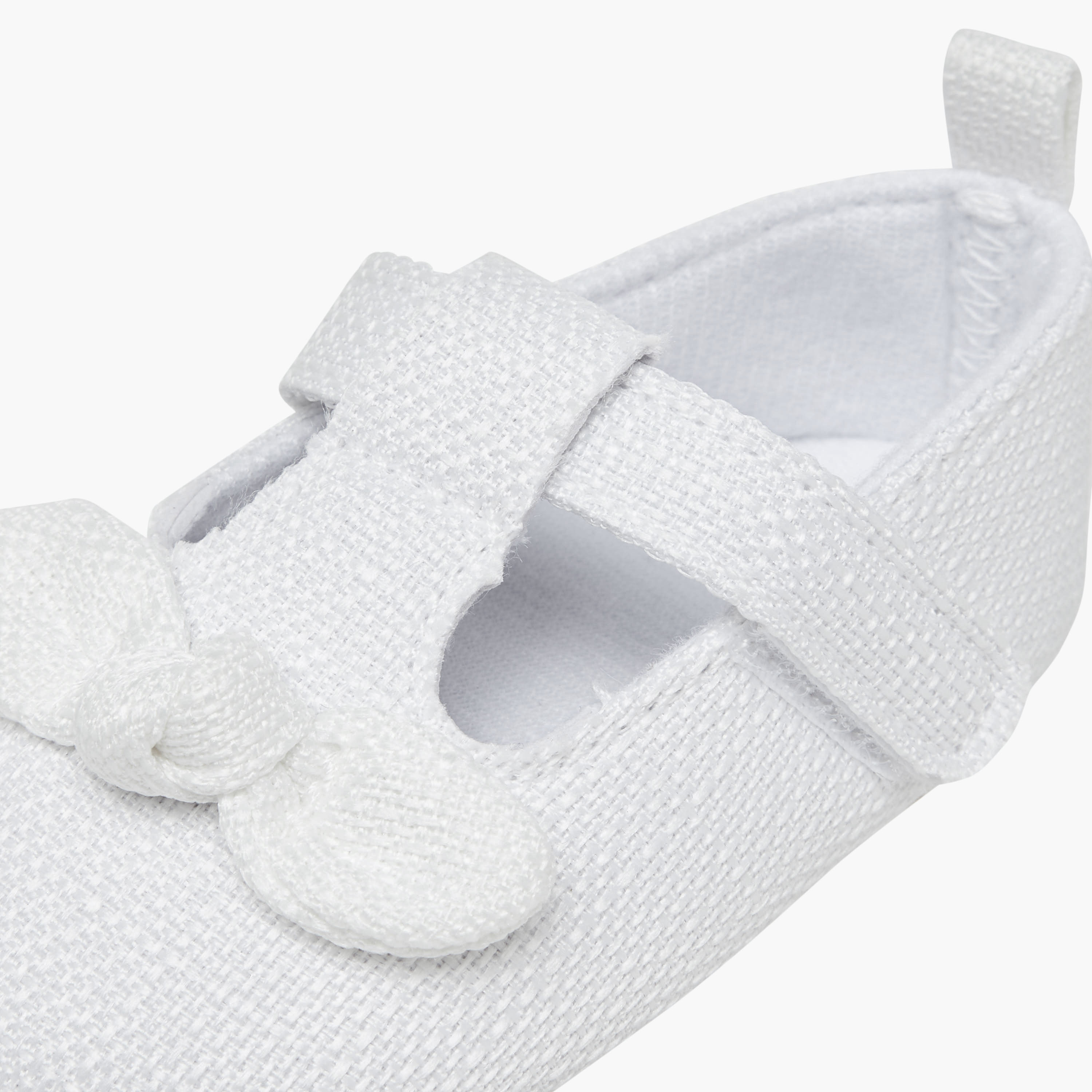 Juniors Girls Booties with Hook and Loop Closure - Soft Fabric-baby-girls-shoes-closedshoes-image-4