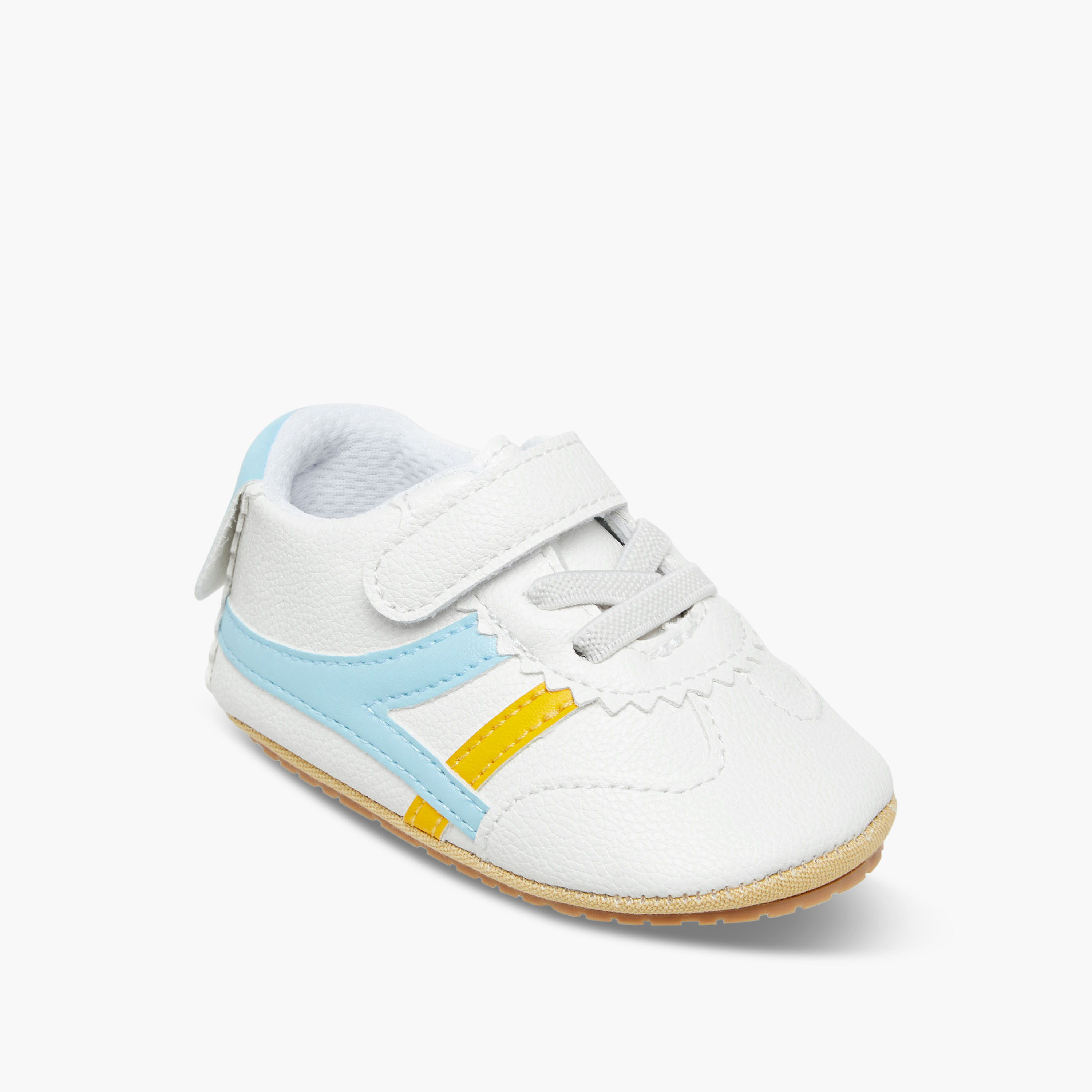 Juniors Boys Booties with Stripes-baby-boys-shoes-closedshoes-image-2