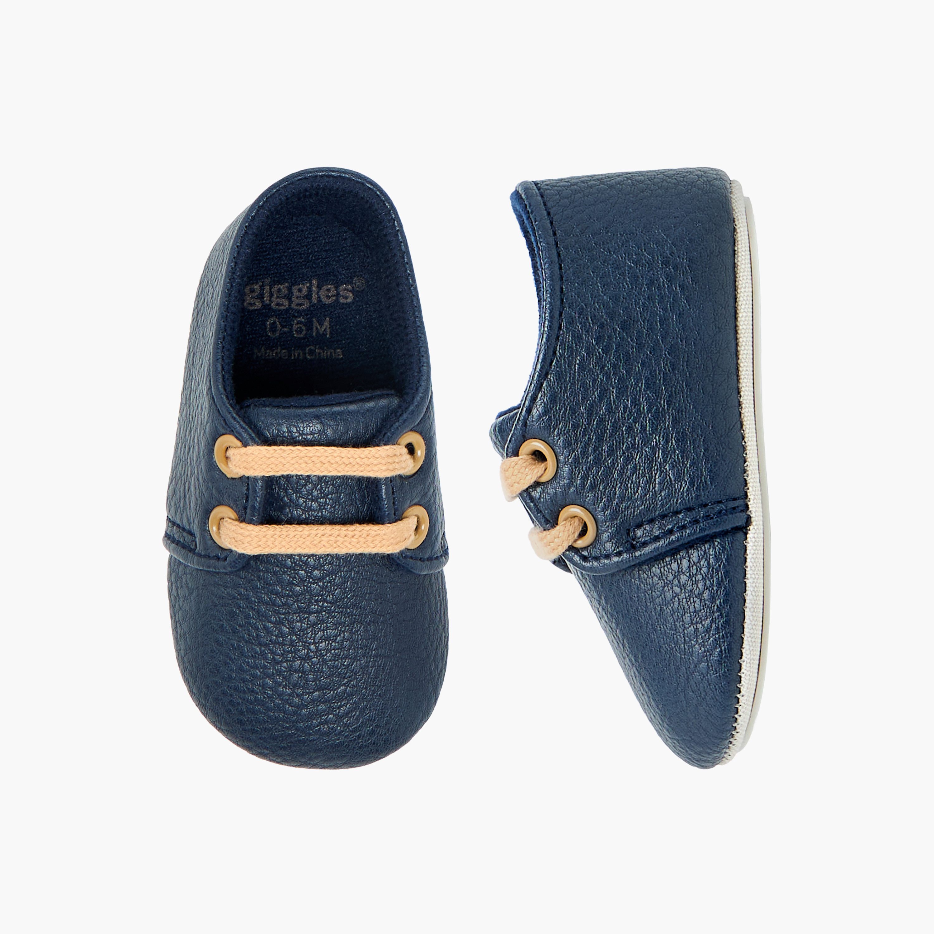 Giggles Boys' Shoes with Lace-Up Closure - Polyester-baby-boys-shoes-closedshoes-image-1