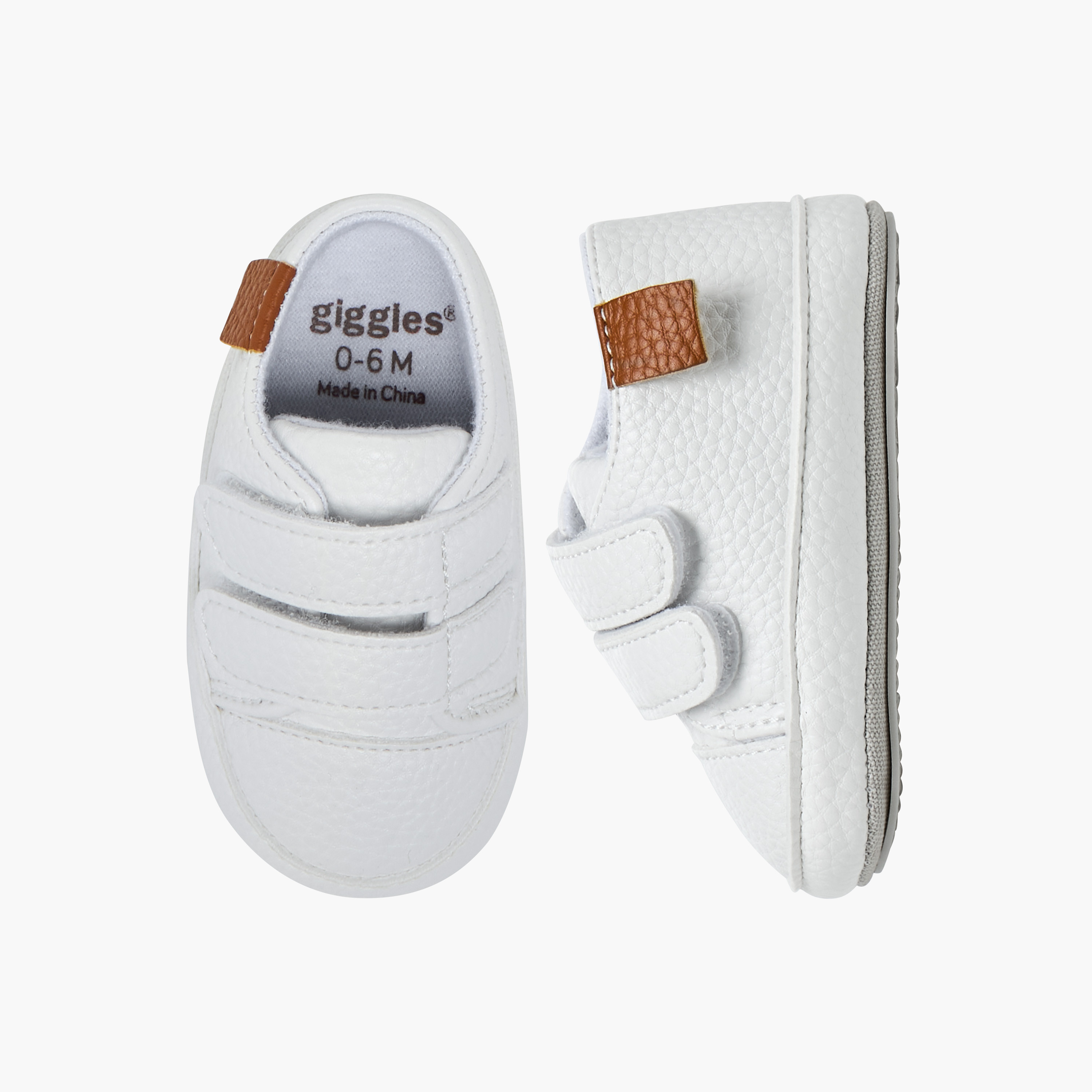 Giggles Boys' Shoes with Hook and Loop Closure - Polyester-baby-boys-shoes-closedshoes-image-1