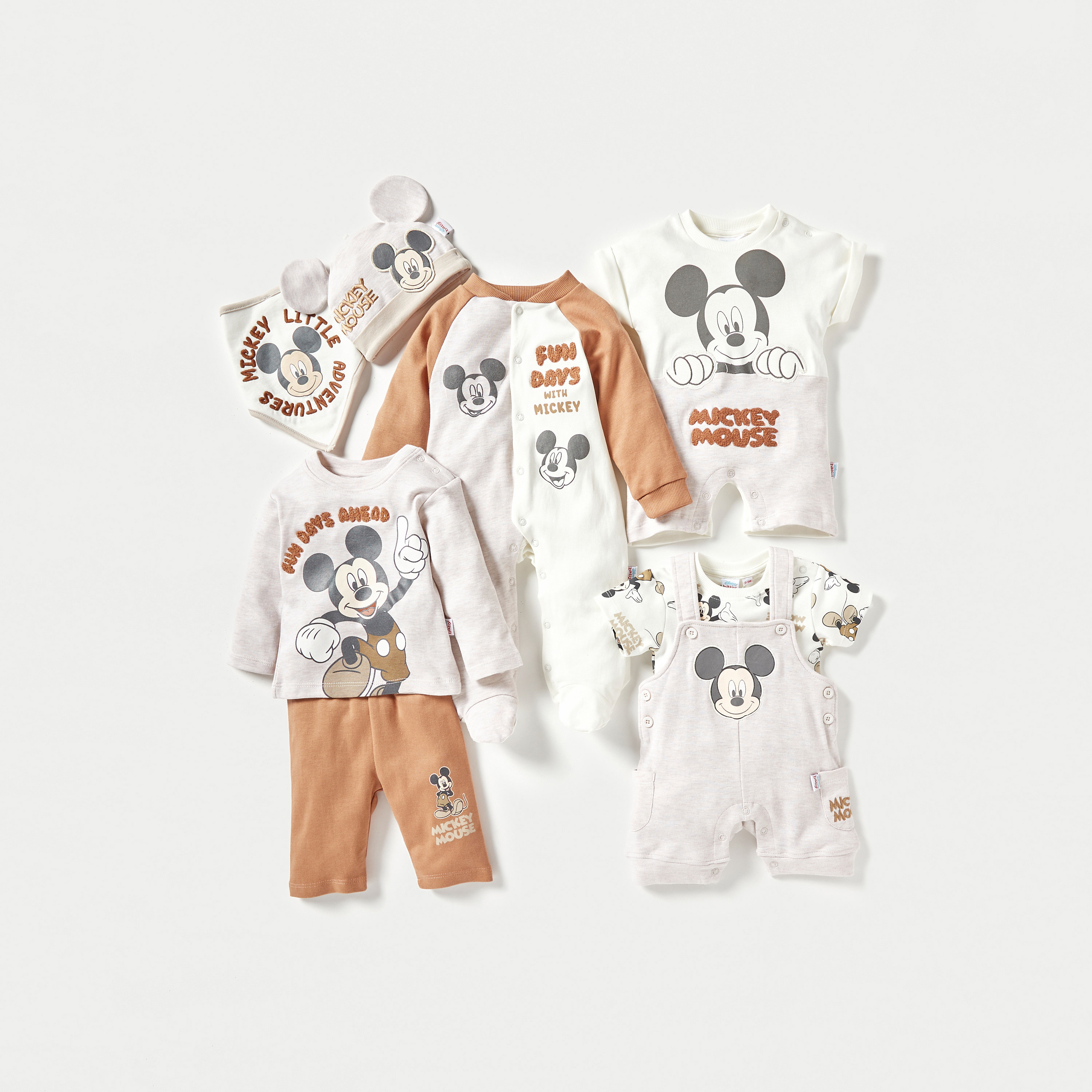 بدلة نوم بطبعات ميكي ماوس وأكمام طويلة وأزرار إغلاق من جونيورز-baby-boys-clothing-nightwear-sleepsuits-image-5