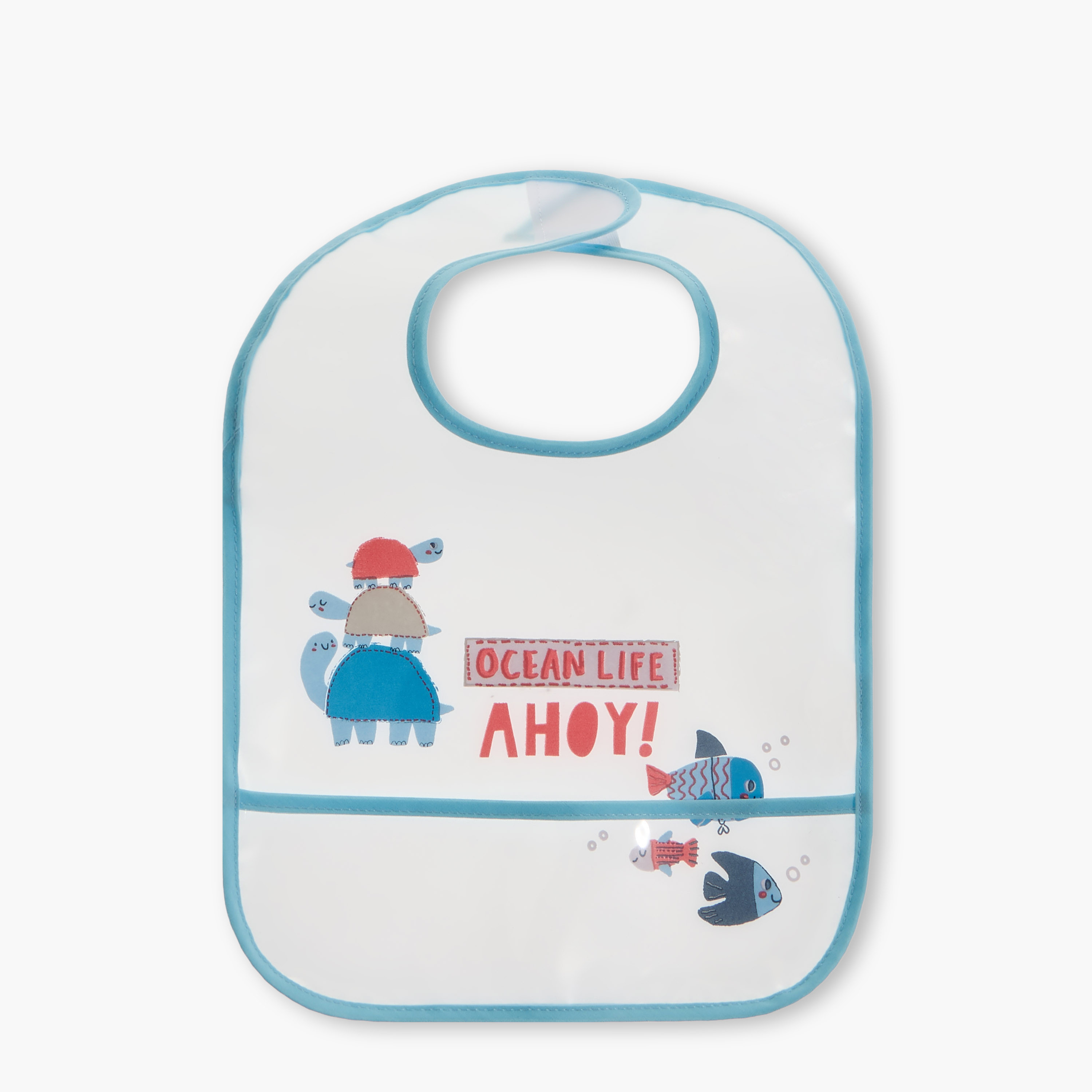 Juniors Graphic Print Bib with Hook and Loop Closure - Set of 5-baby-feeding-bibs-image-3