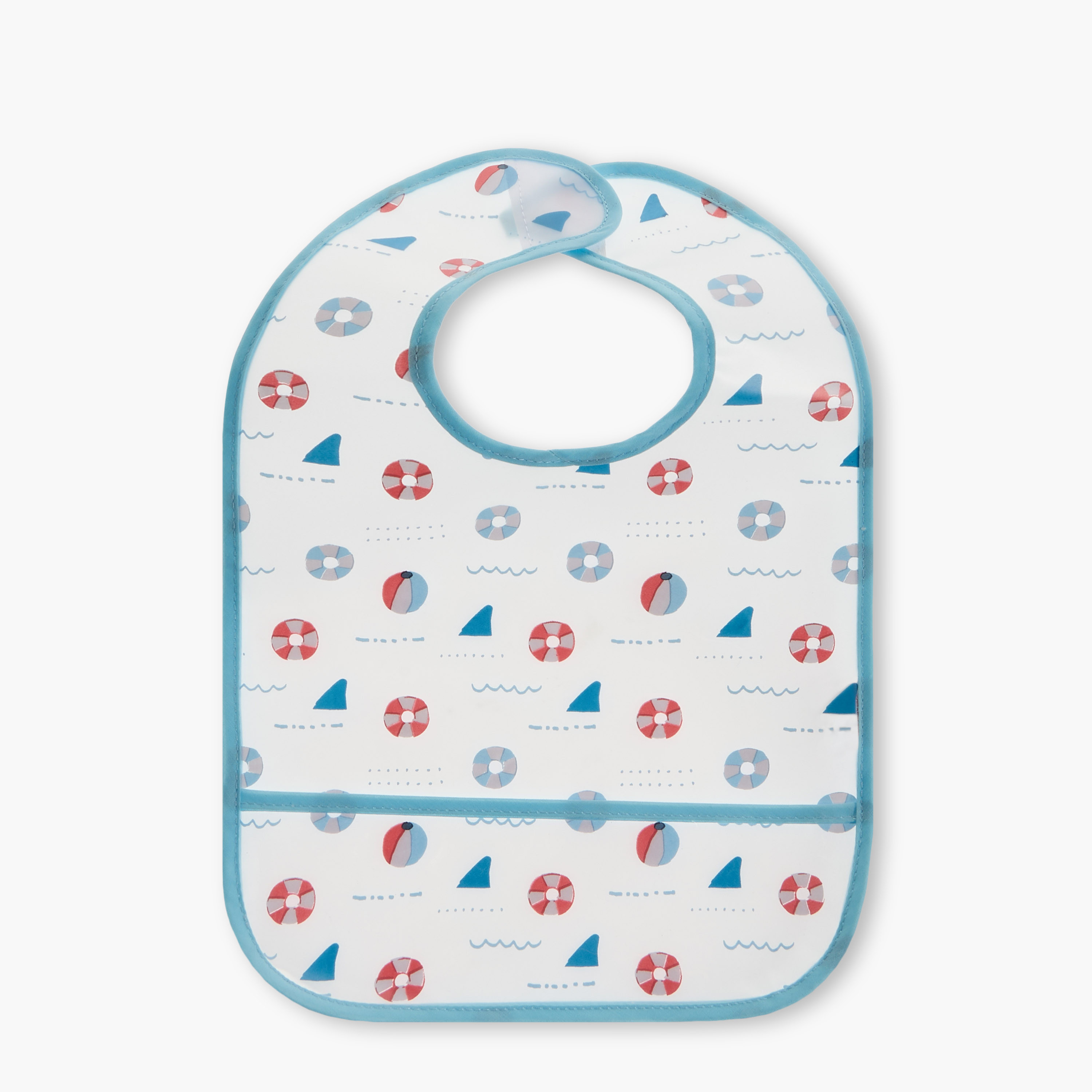 Juniors Graphic Print Bib with Hook and Loop Closure - Set of 5-baby-feeding-bibs-image-4