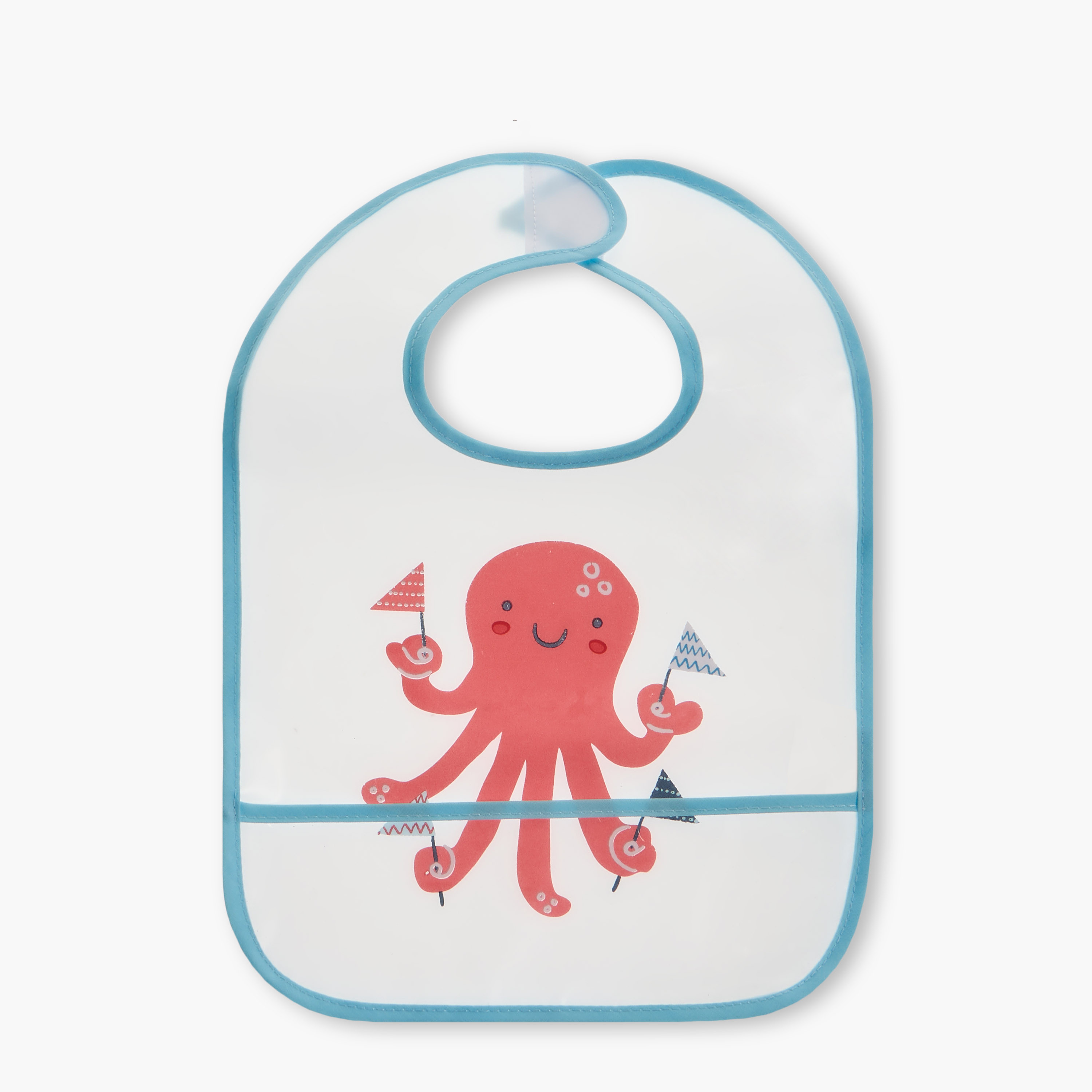 Juniors Graphic Print Bib with Hook and Loop Closure - Set of 5-baby-feeding-bibs-image-5