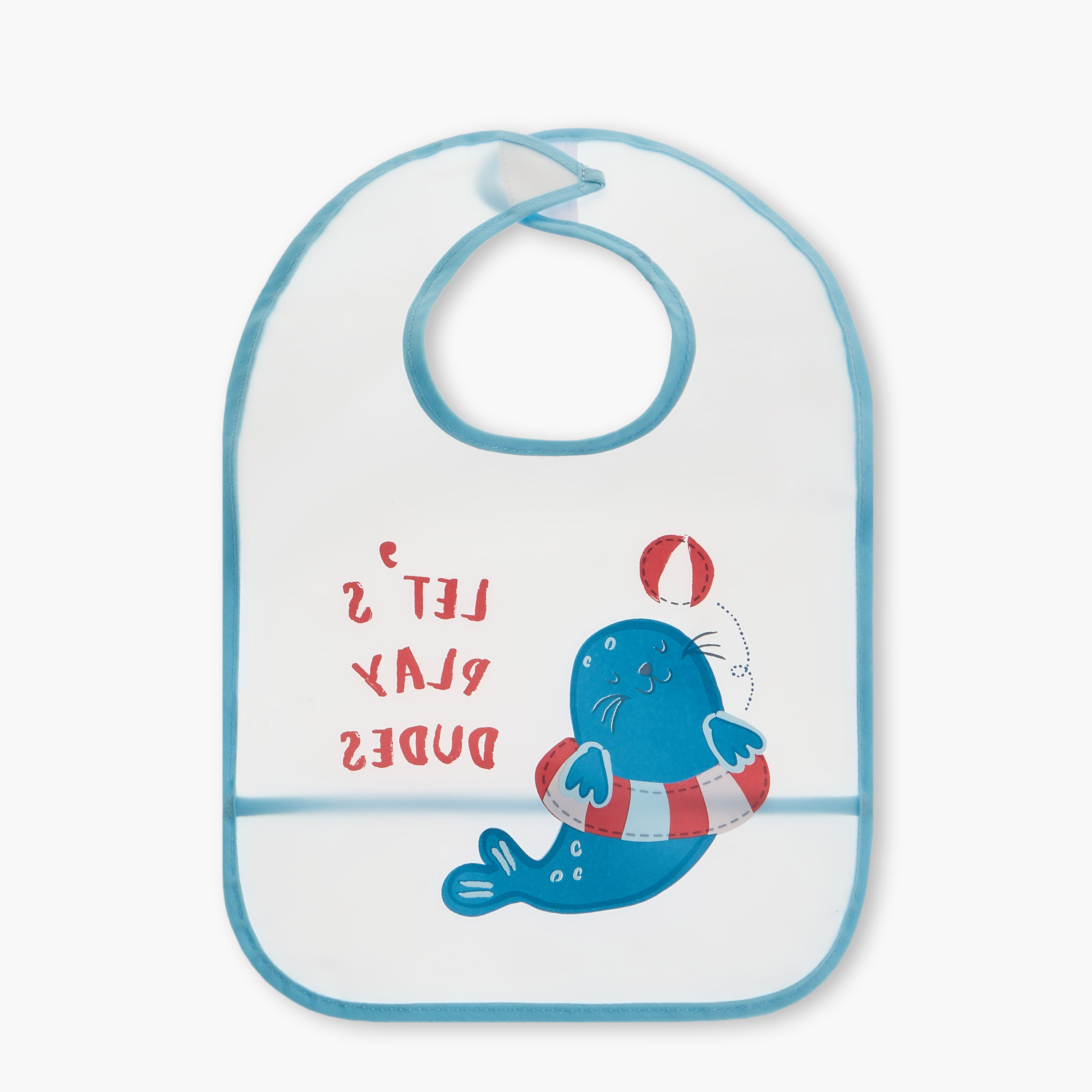 Juniors Graphic Print Bib with Hook and Loop Closure - Set of 5-baby-feeding-bibs-image-6