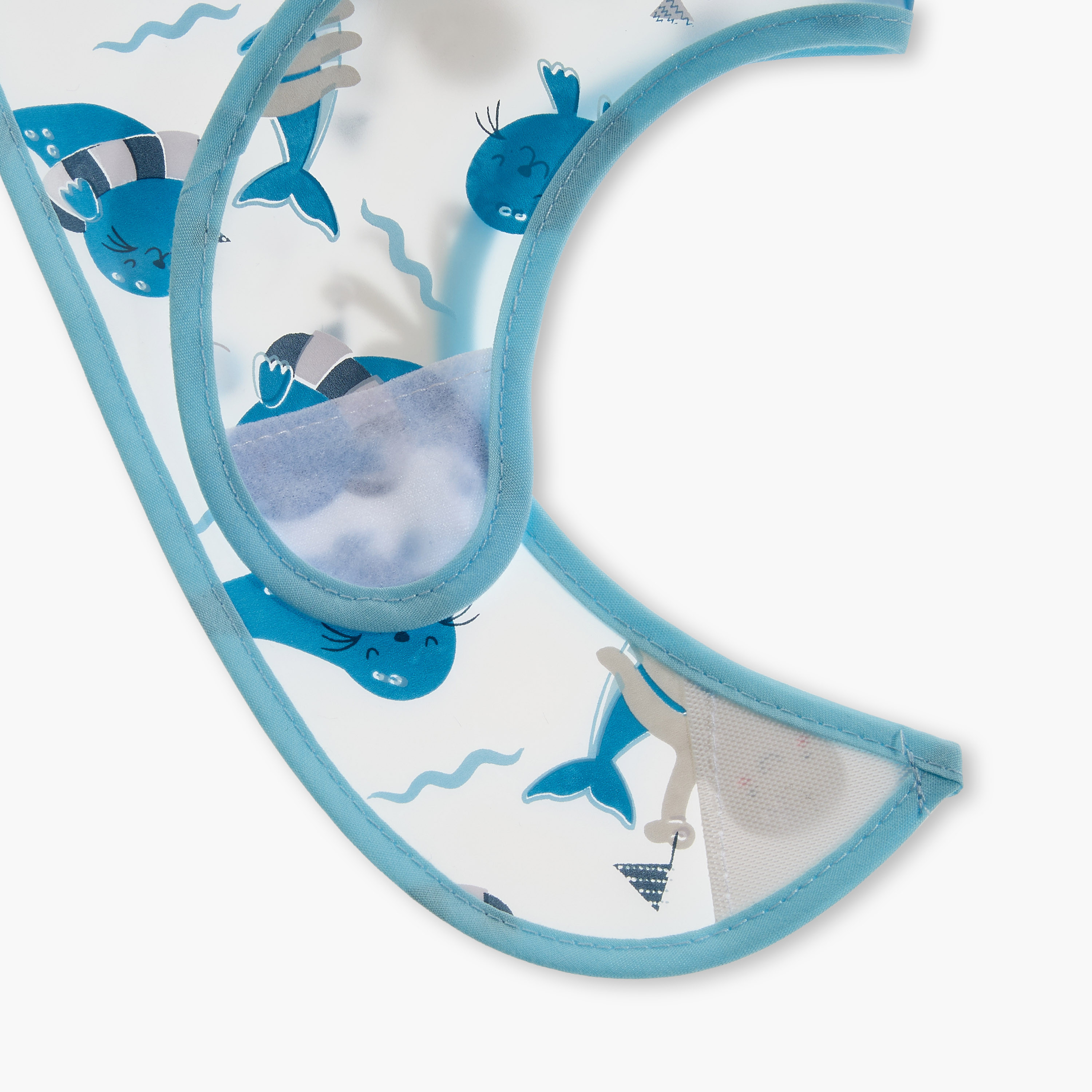 Juniors Graphic Print Bib with Hook and Loop Closure - Set of 5-baby-feeding-bibs-image-8