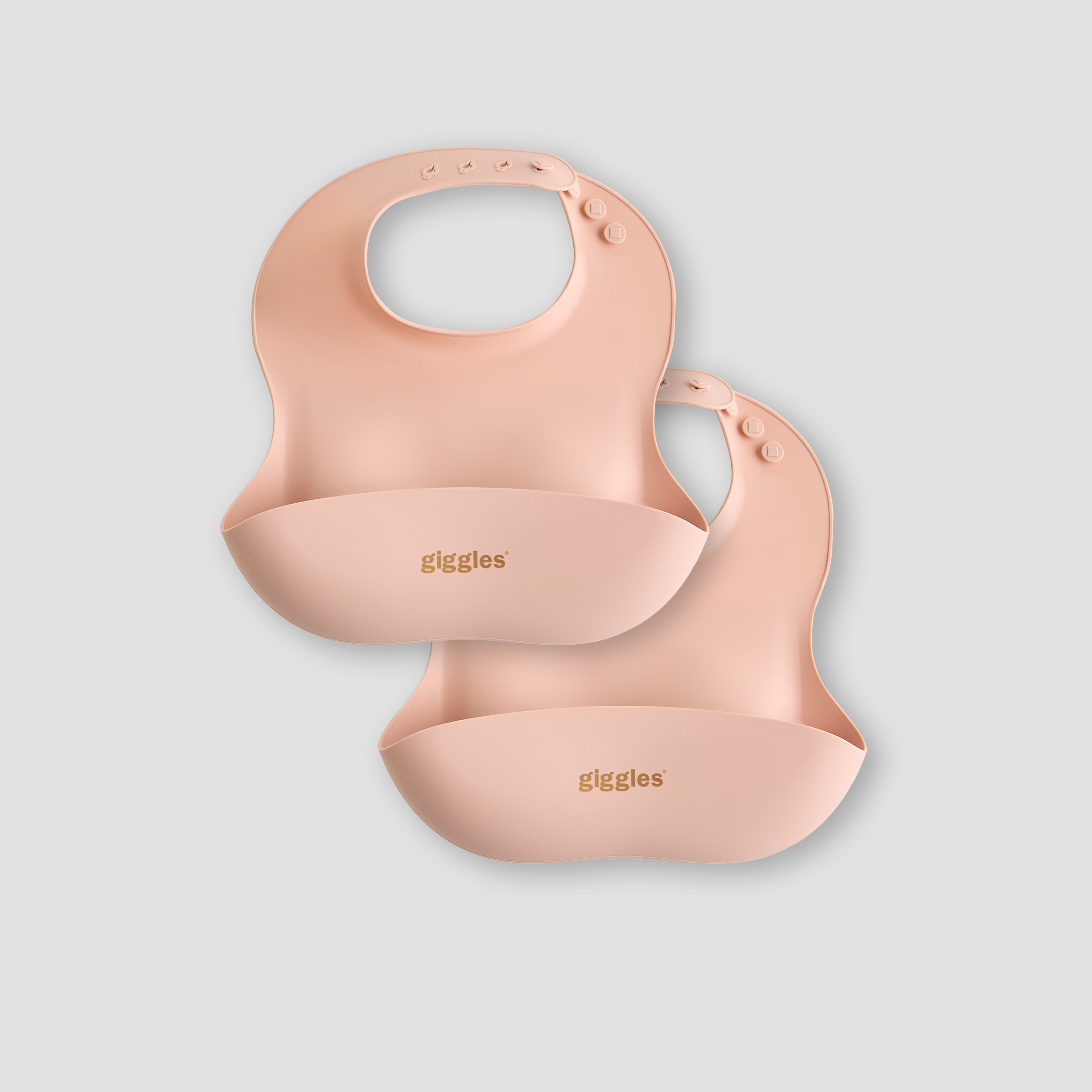 Giggles Silicone Bib with Button Closure - Set of 2-baby-feeding-bibs-image-1