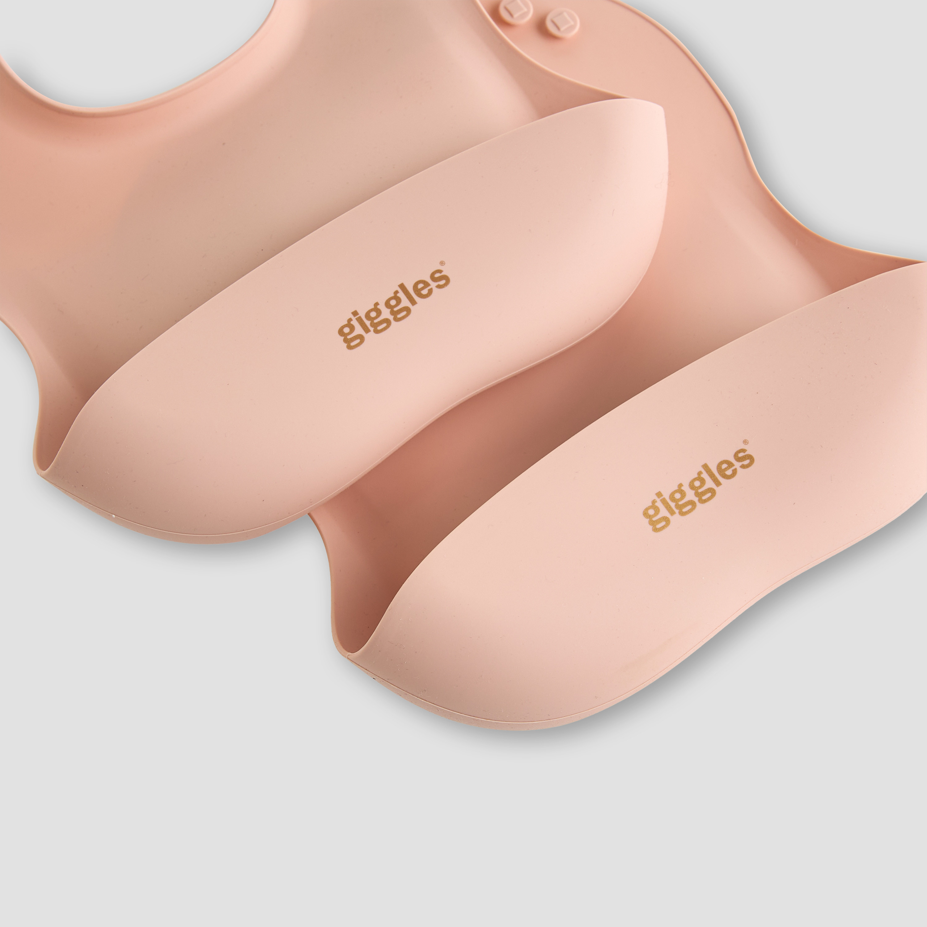 Giggles Silicone Bib with Button Closure - Set of 2-baby-feeding-bibs-image-4