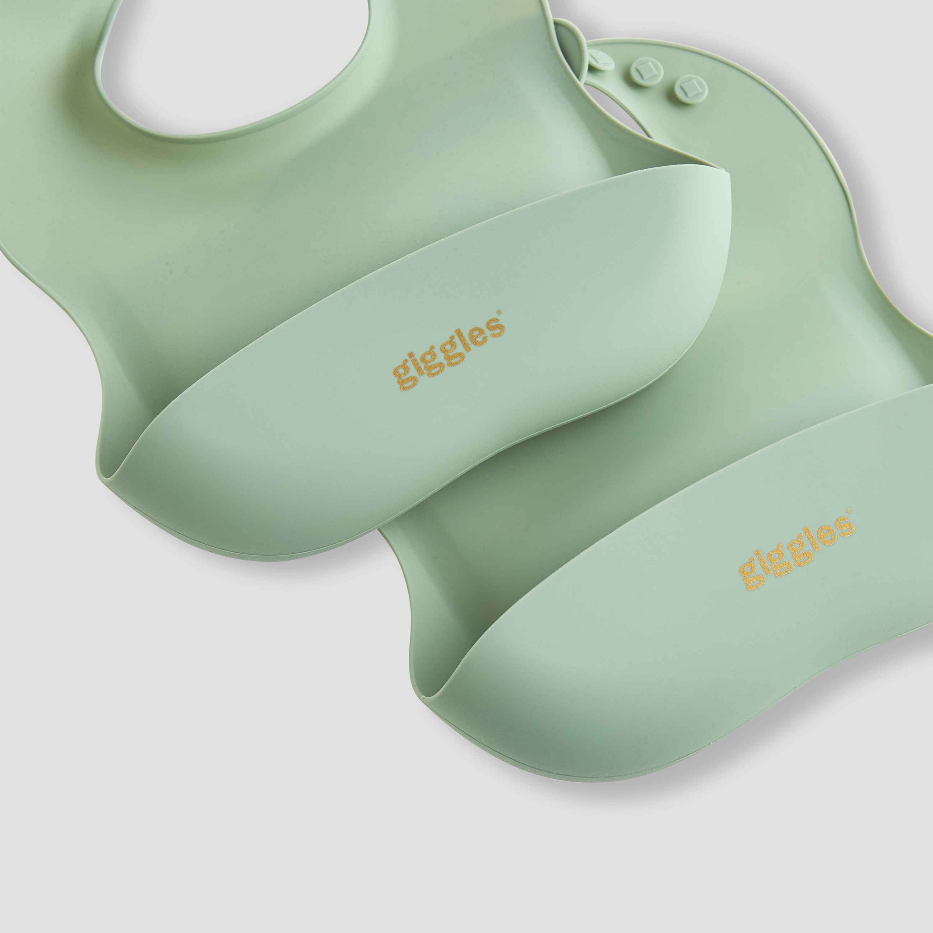 Giggles Silicone Bib with Button Closure - Set of 2-baby-feeding-bibs-image-5