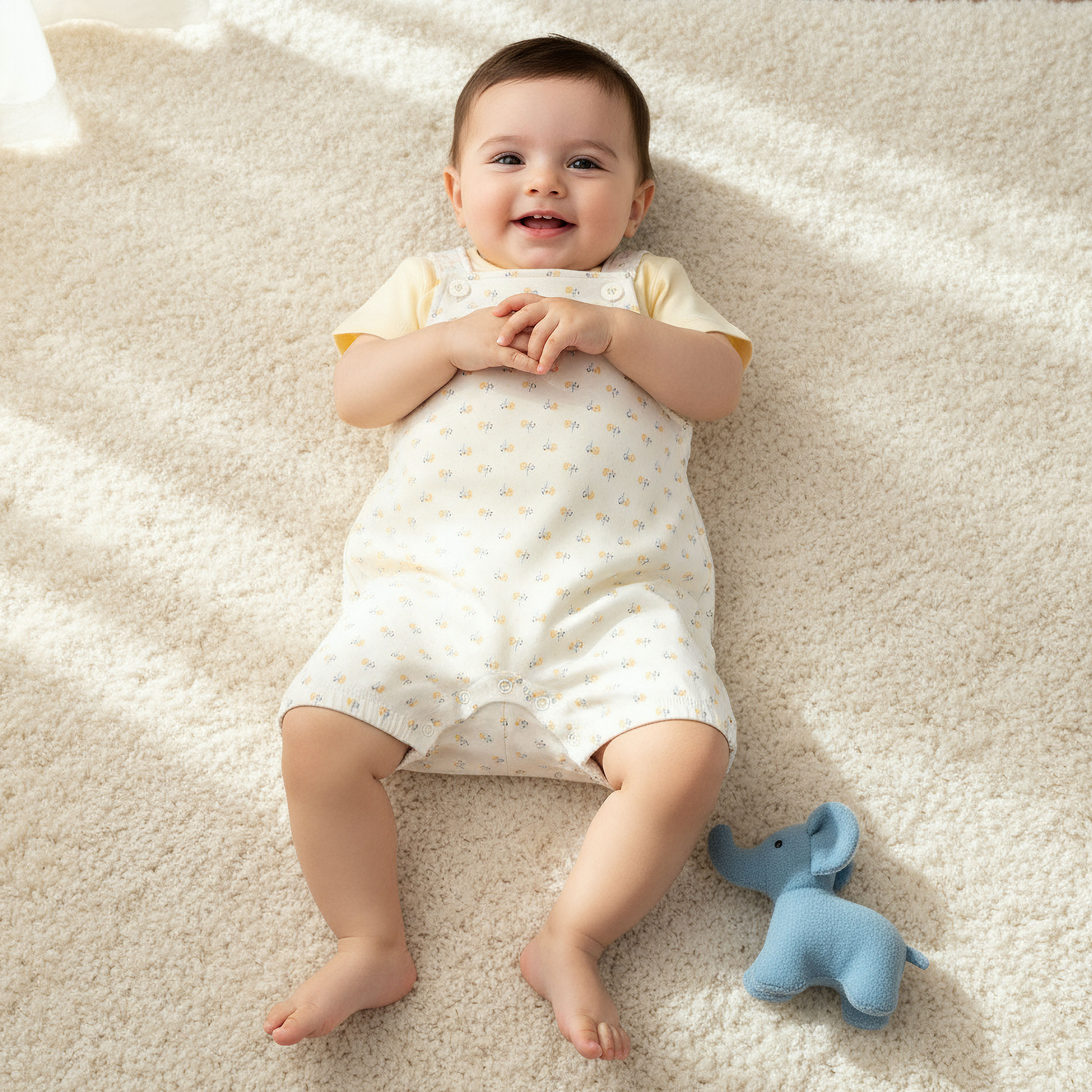 طقم دونغري بطبعات وتيشيرت بياقة ضيقة وأكمام قصيرة من جونيورز-baby-girls-clothing-rompers-image-6