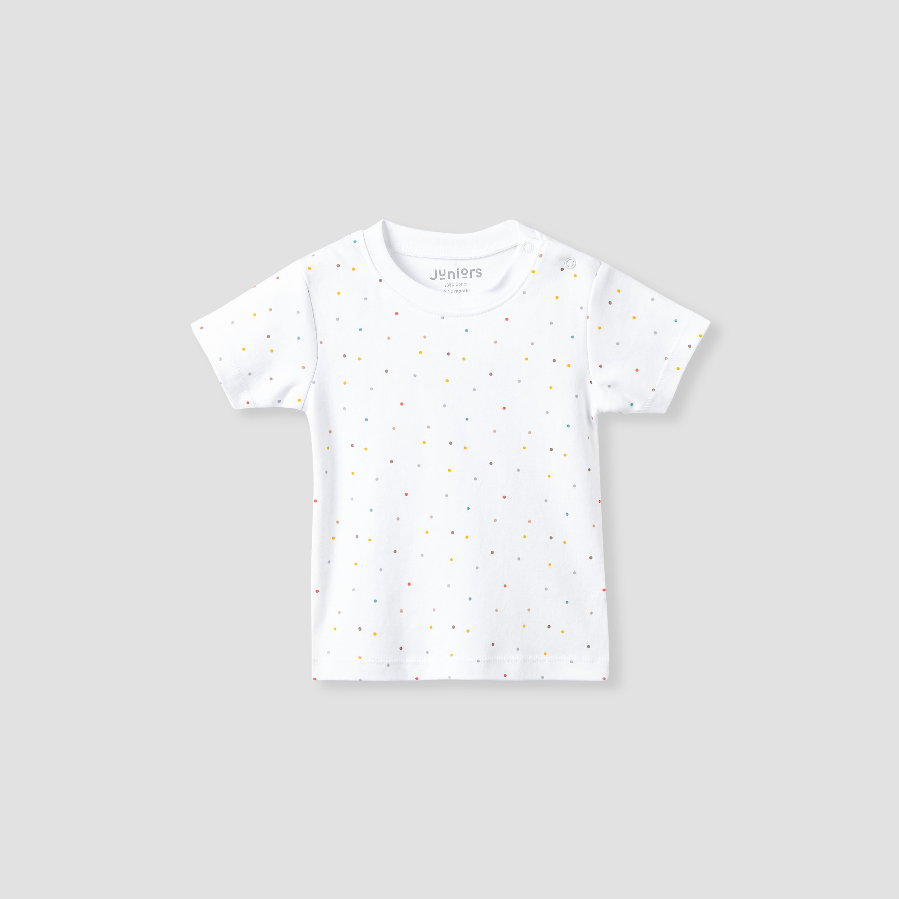 Juniors Round Neck Short Sleeve T-shirt and Dungaree Set with Duck Print-baby-boys-clothing-rompers-image-3