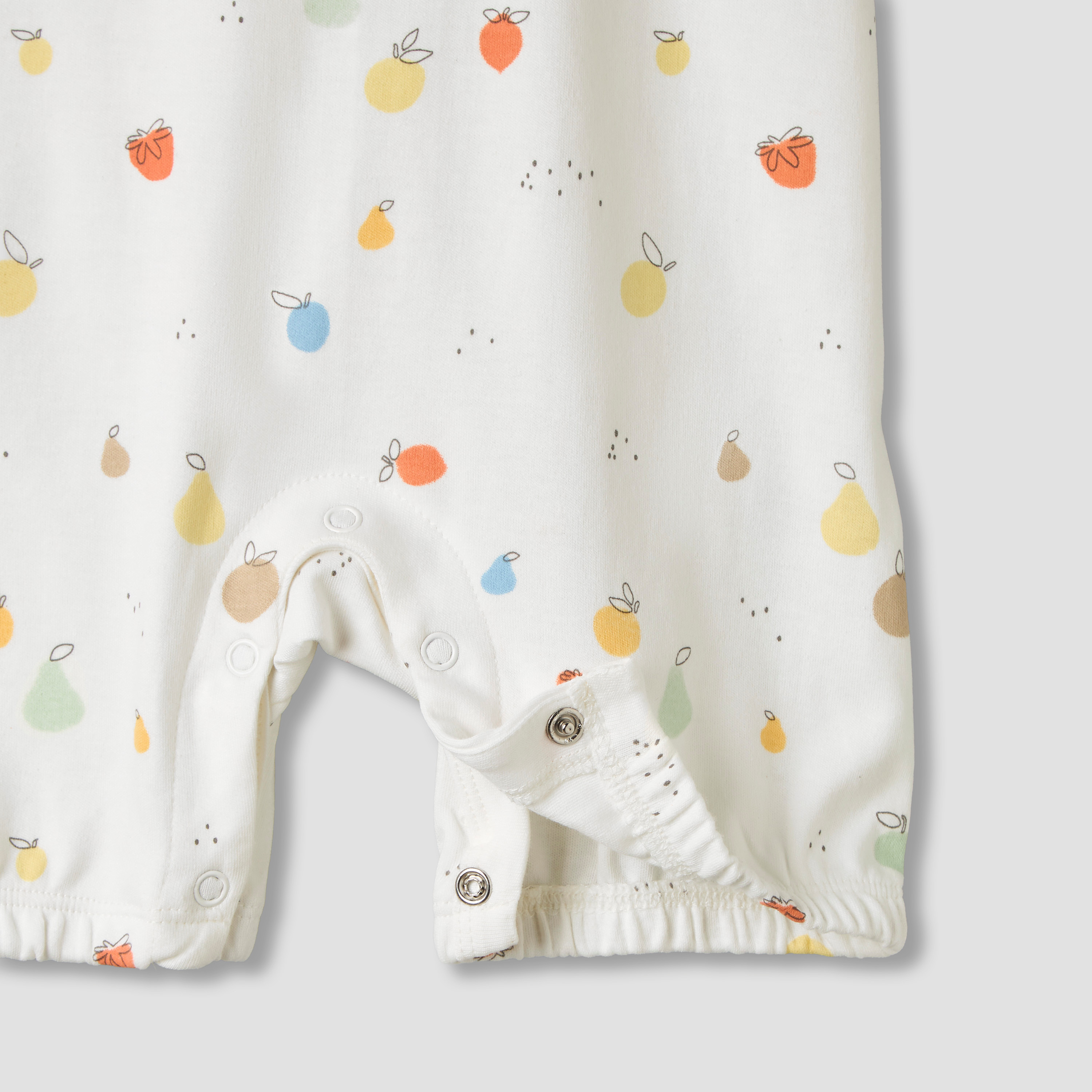 Juniors Short Sleeves T-shirt and Dungaree Set with Fruit Print-baby-boys-clothing-rompers-image-6