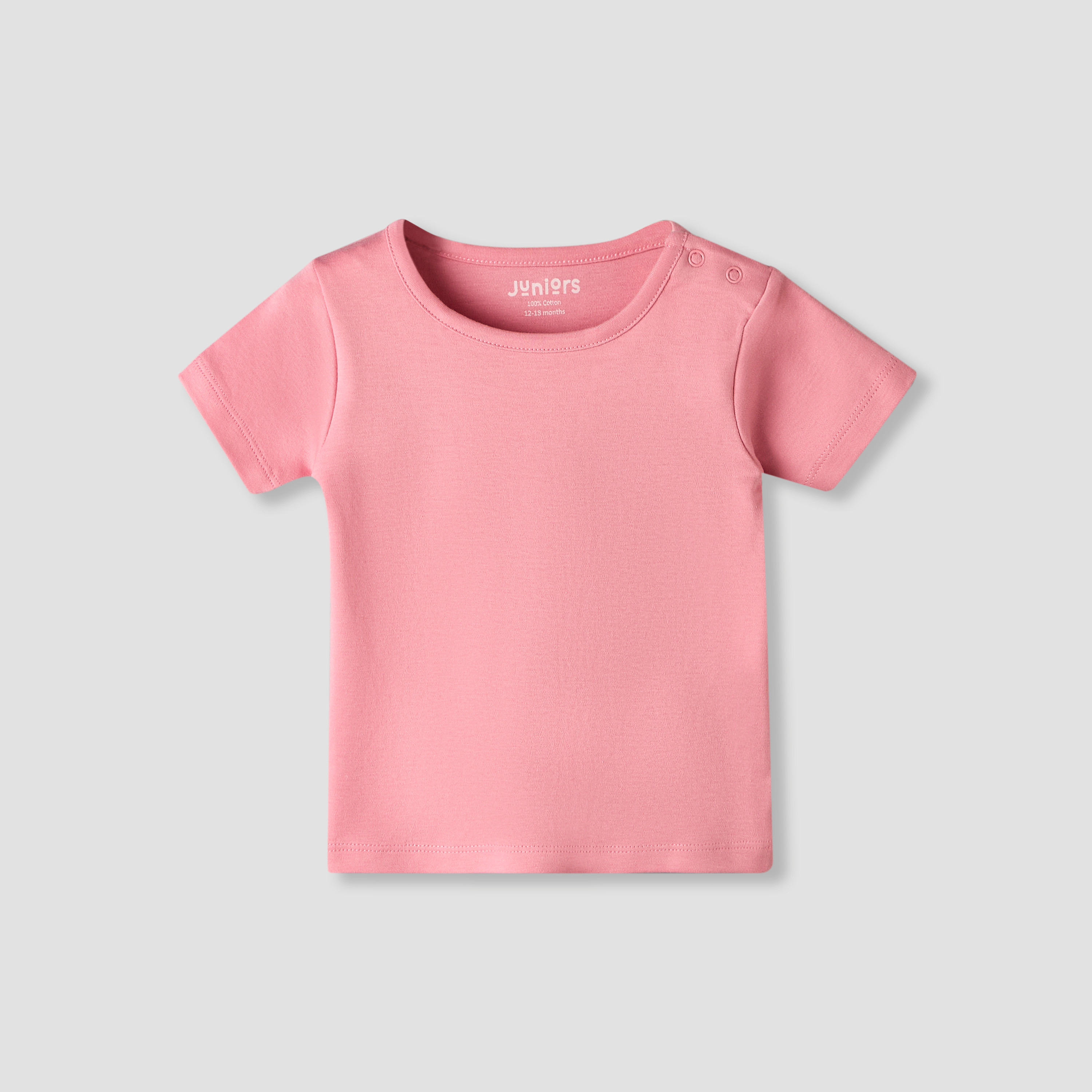 Juniors Short Sleeves T-shirt and Dungaree Set with Bunny Print-baby-girls-clothing-rompers-image-3