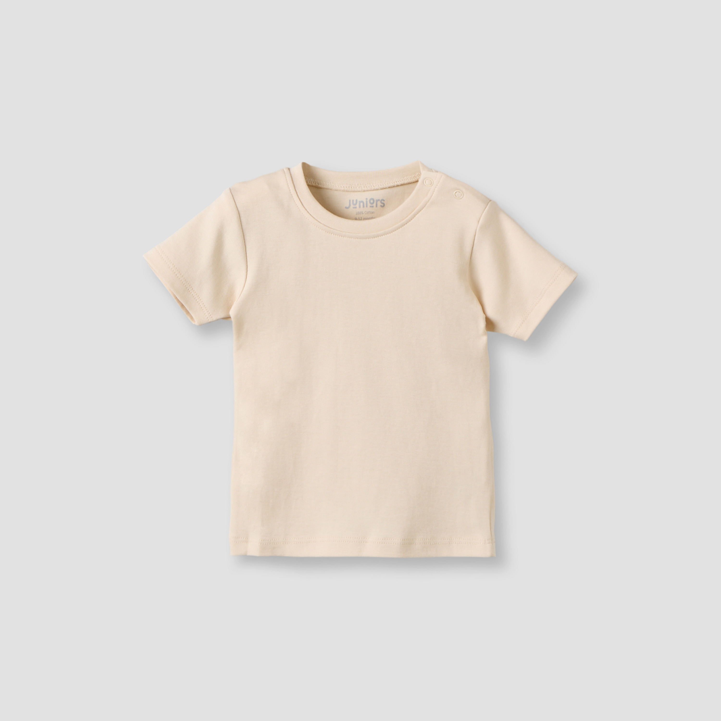 Juniors Crew Neck Short Sleeves T-shirt and Dungaree Set with Snap Button Closure-baby-boys-clothing-rompers-image-3