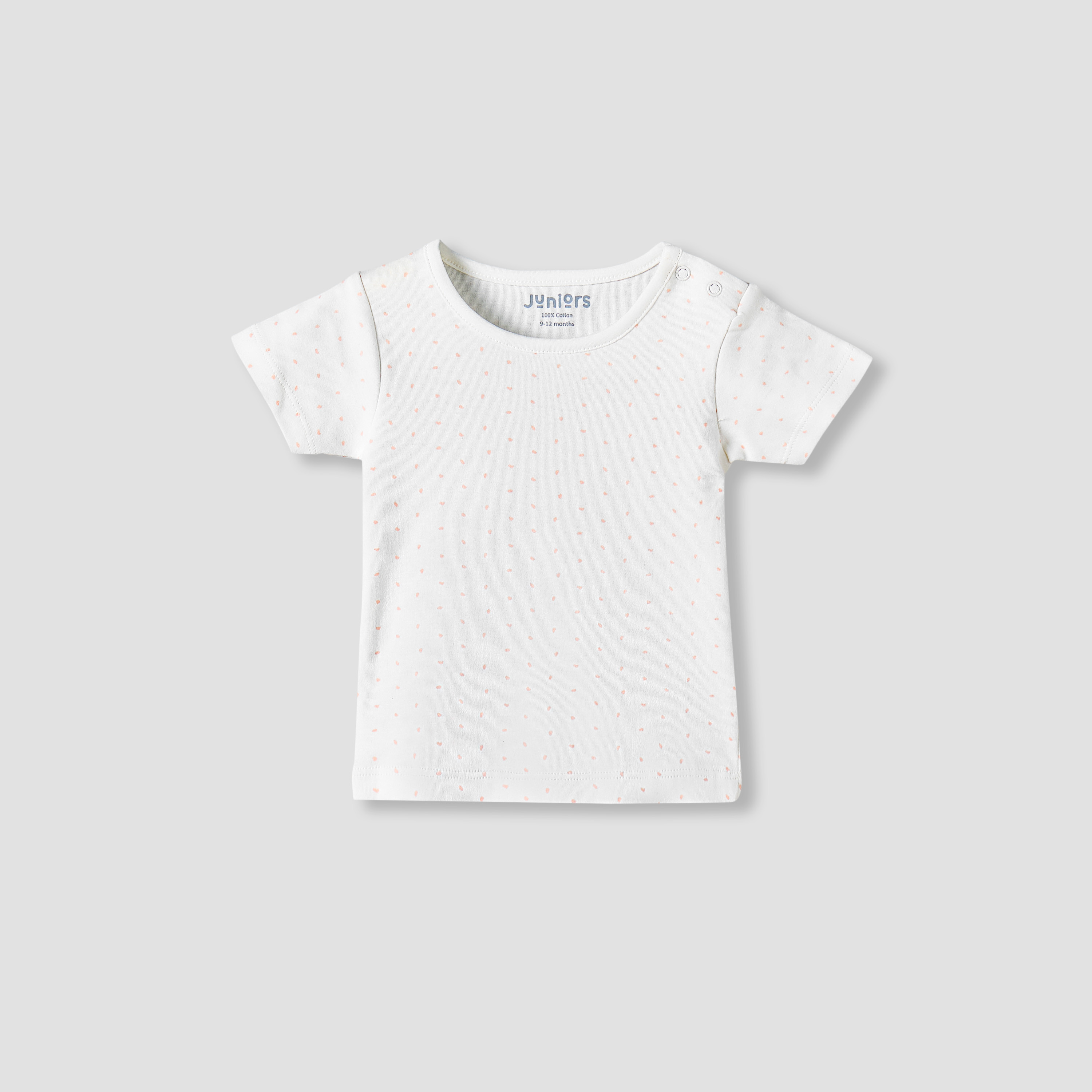 Juniors Short Sleeves T-shirt and Dungaree Set with Bunny Print-baby-girls-clothing-rompers-image-4
