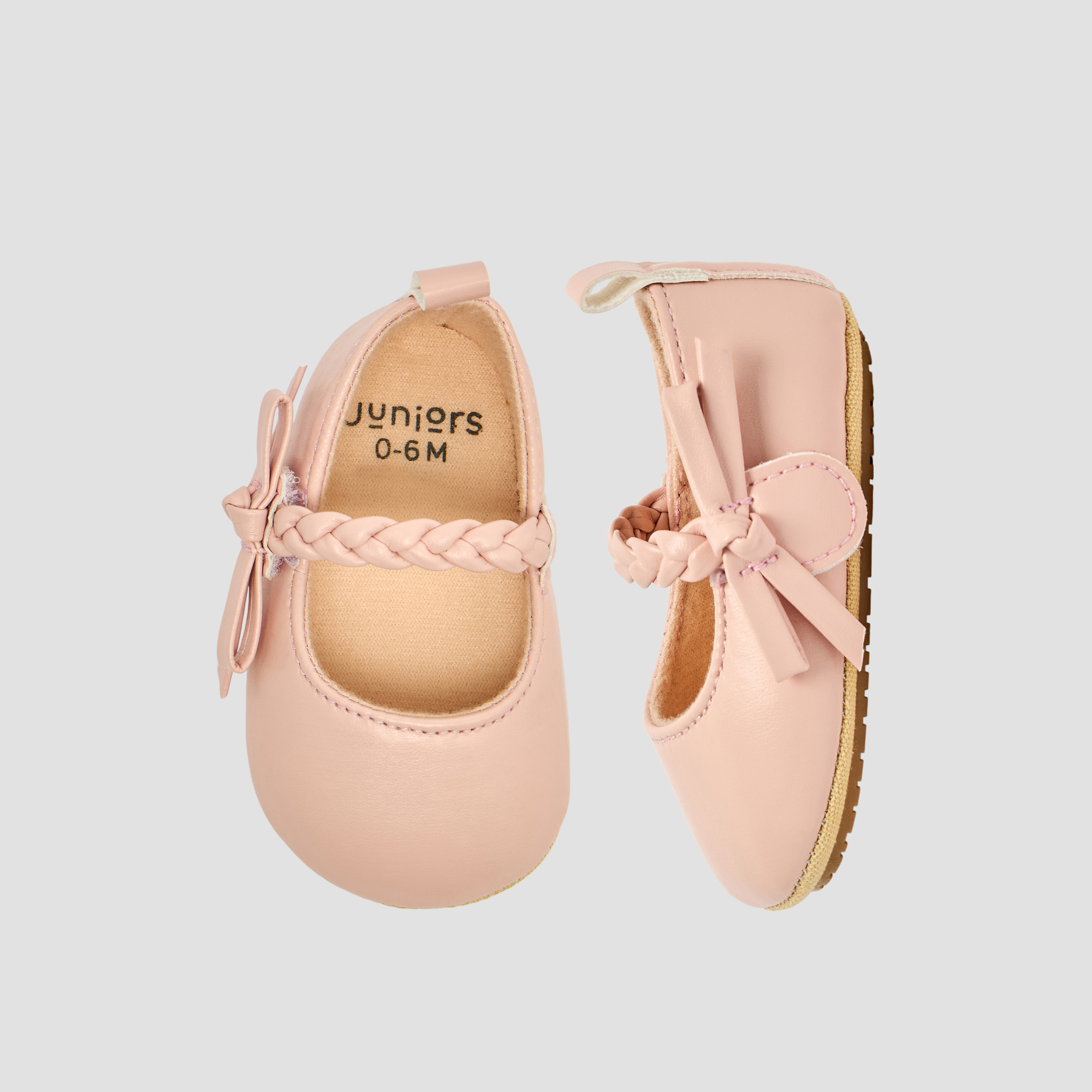 Juniors Booties with Hook and Loop Closure-baby-girls-shoes-booties-image-1