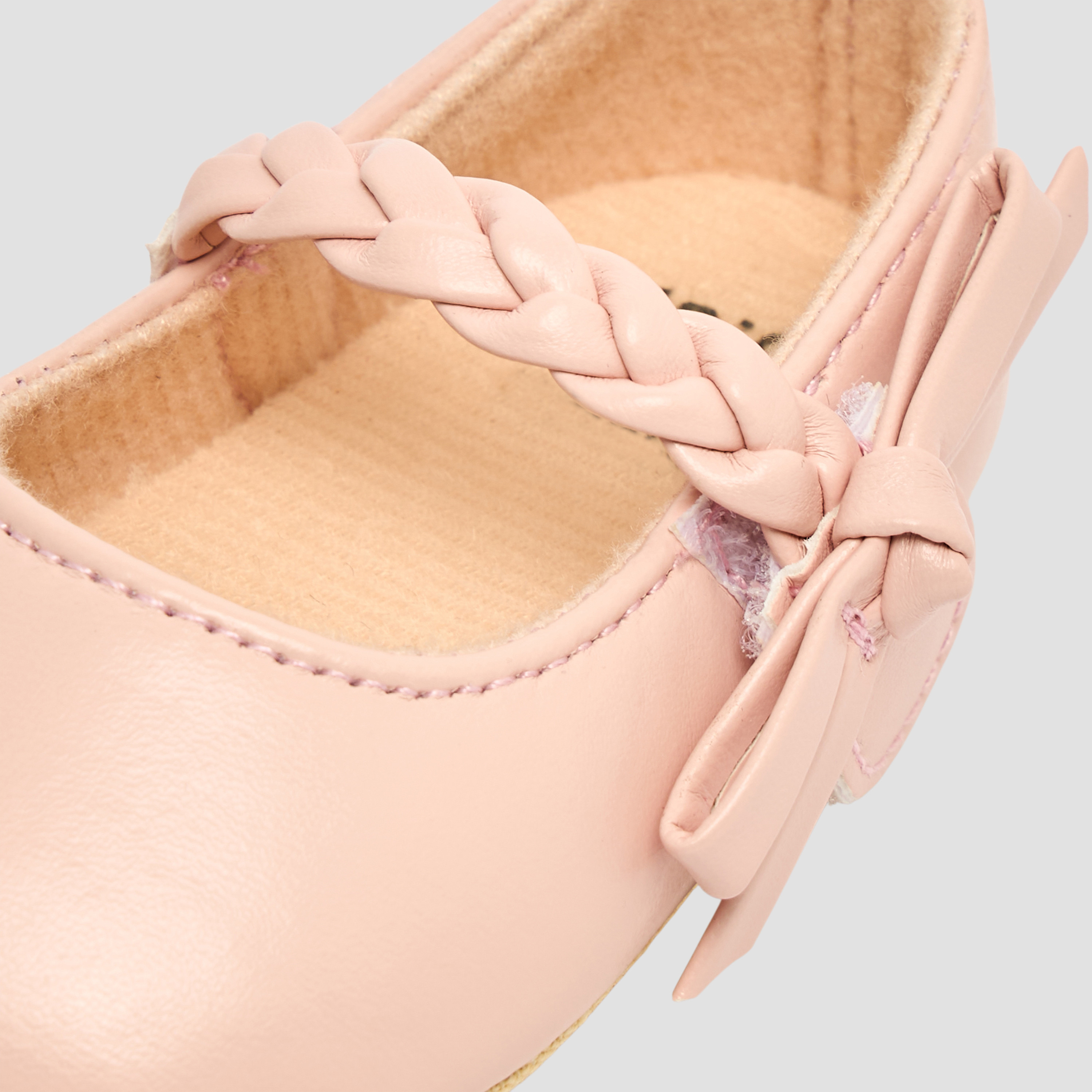 Juniors Booties with Hook and Loop Closure-baby-girls-shoes-booties-image-5