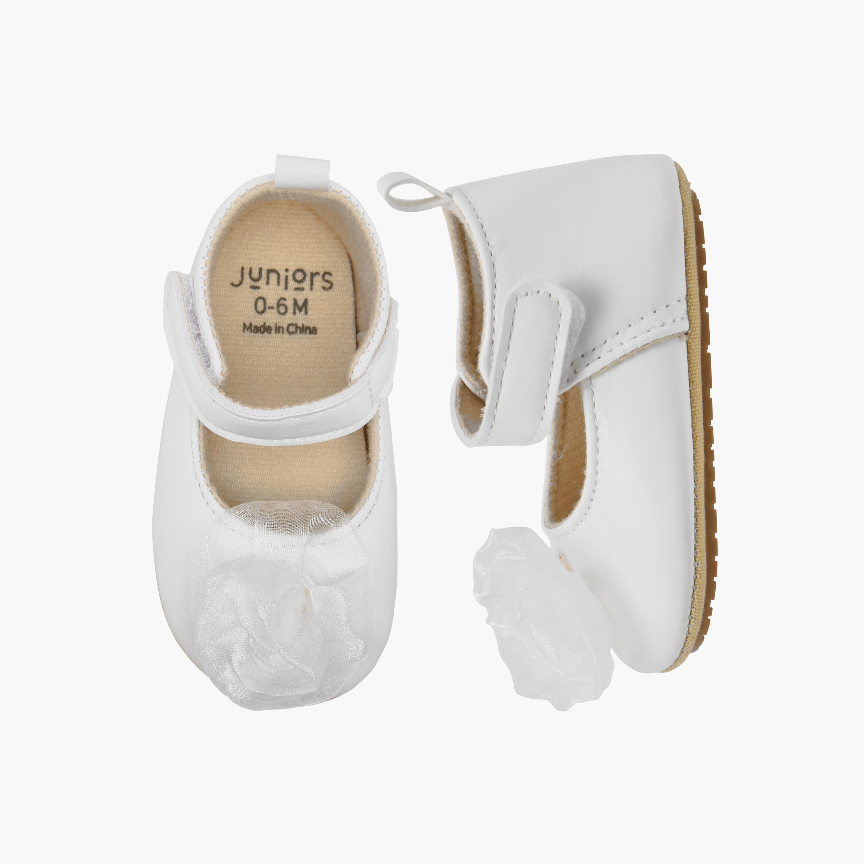 Juniors Booties with Hook and Loop Closure-baby-girls-shoes-closedshoes-image-1