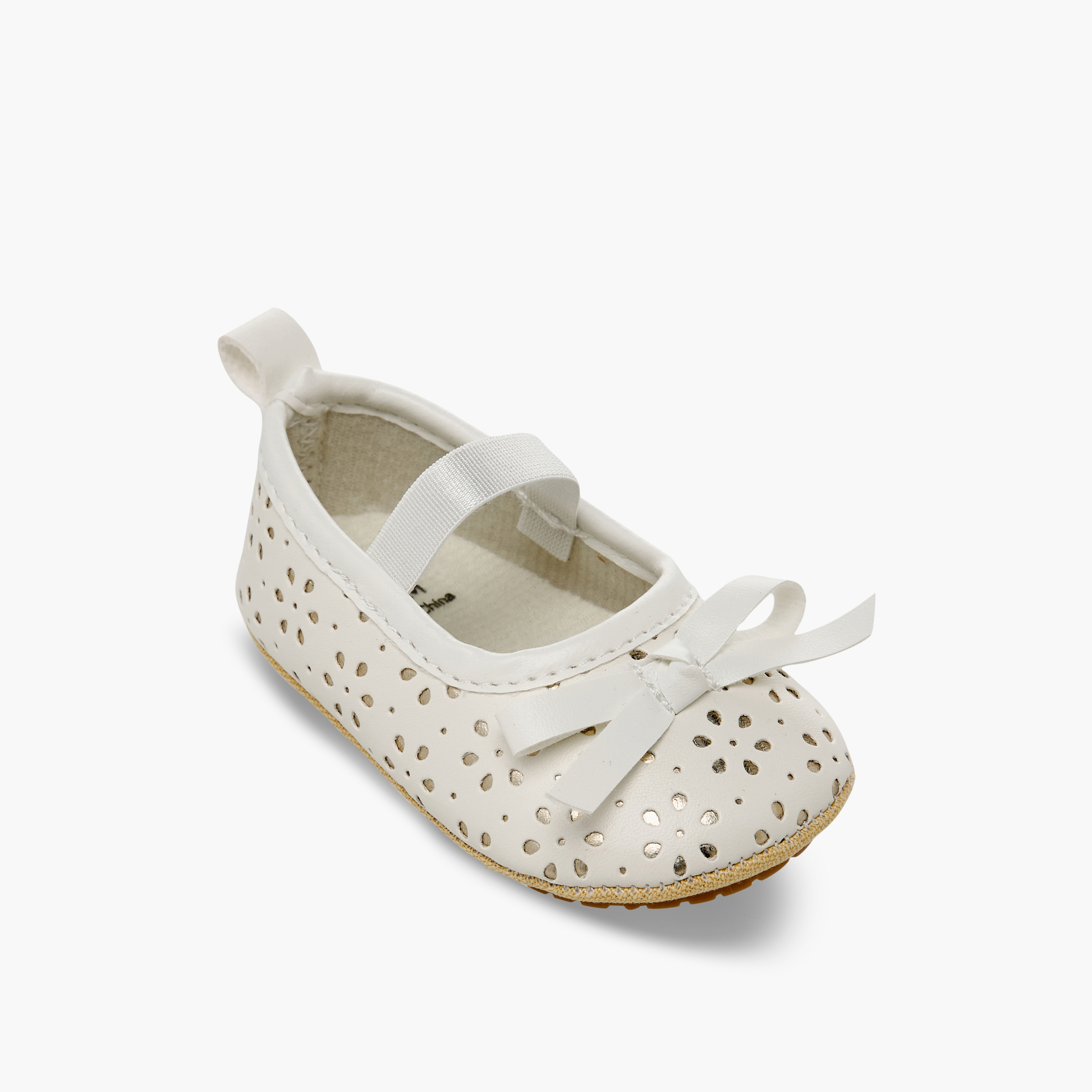 حذاء أطفال مع حزام مطاطي من جونيورز-baby-girls-shoes-booties-image-2