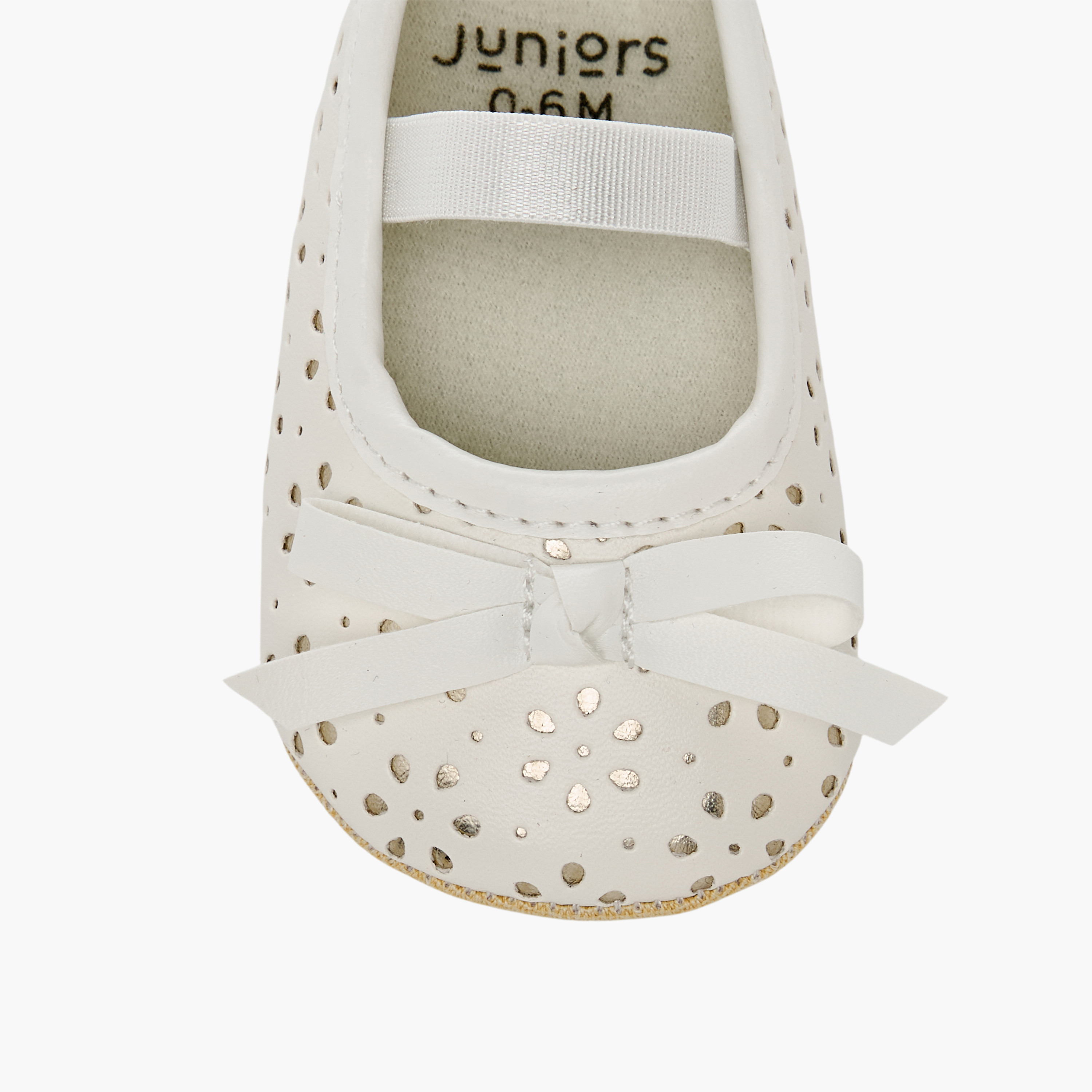 حذاء أطفال مع حزام مطاطي من جونيورز-baby-girls-shoes-booties-image-4