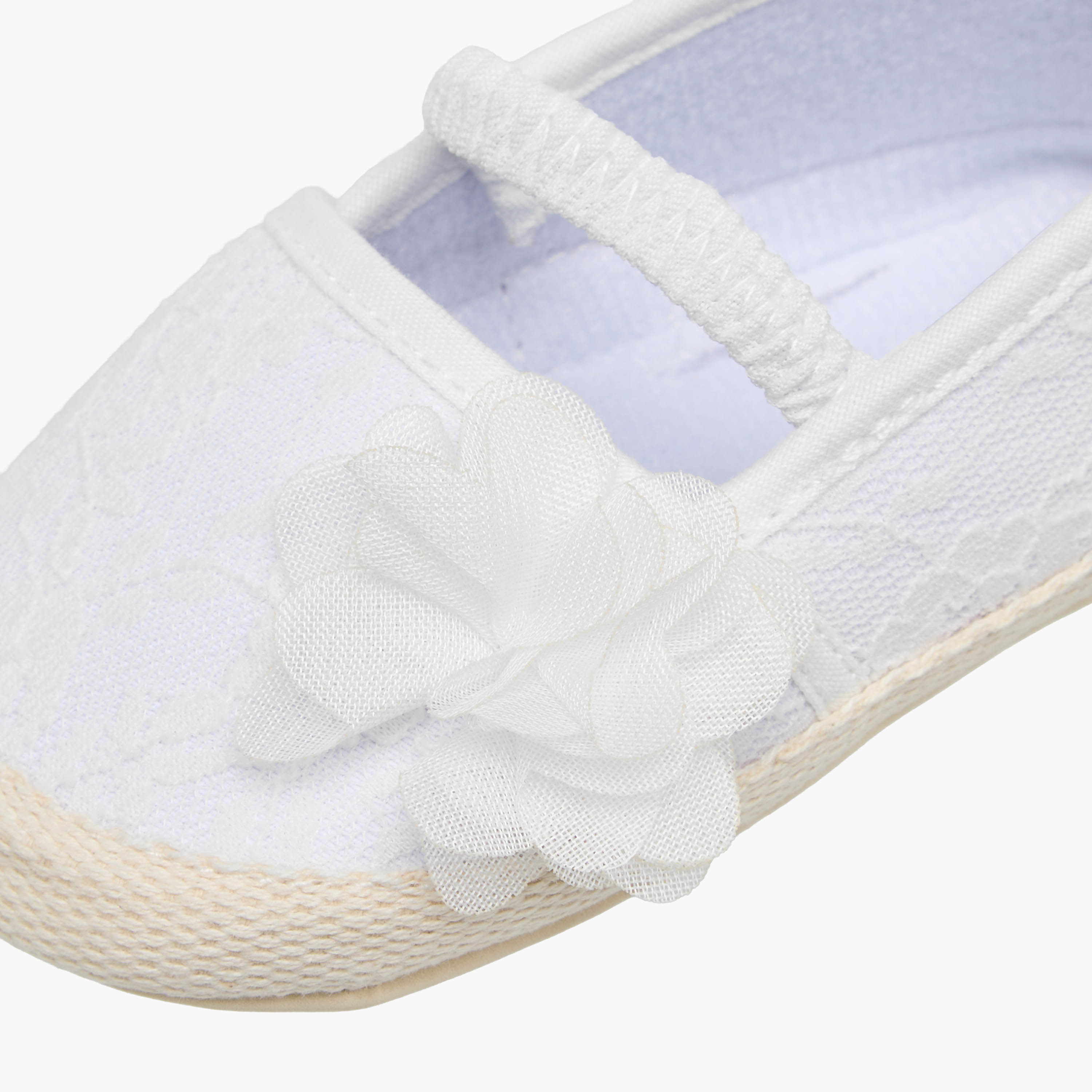 Juniors Booties with Floral Applique, Lace-baby-girls-shoes-closedshoes-image-4