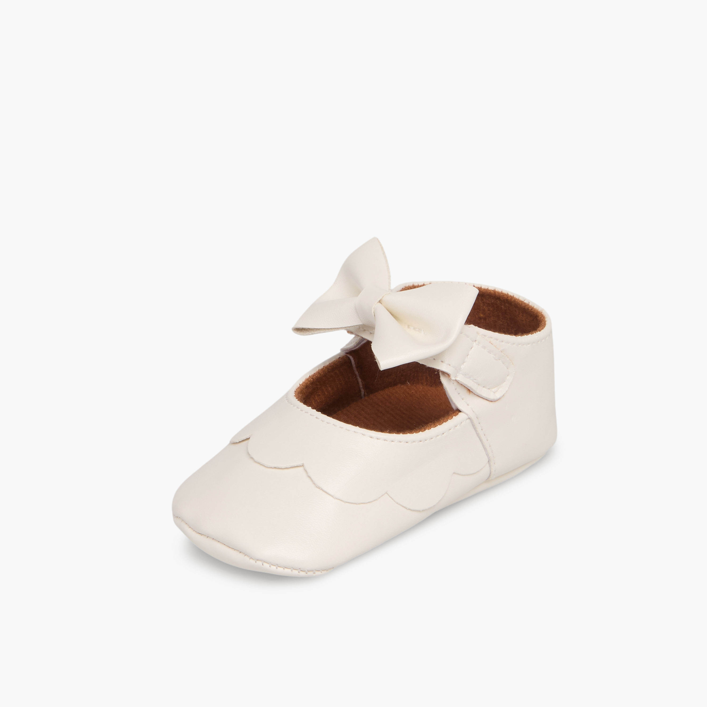 بوت مزين بفيونكة وشريط إغلاق لاصق من جونيورز-baby-girls-shoes-closedshoes-image-4