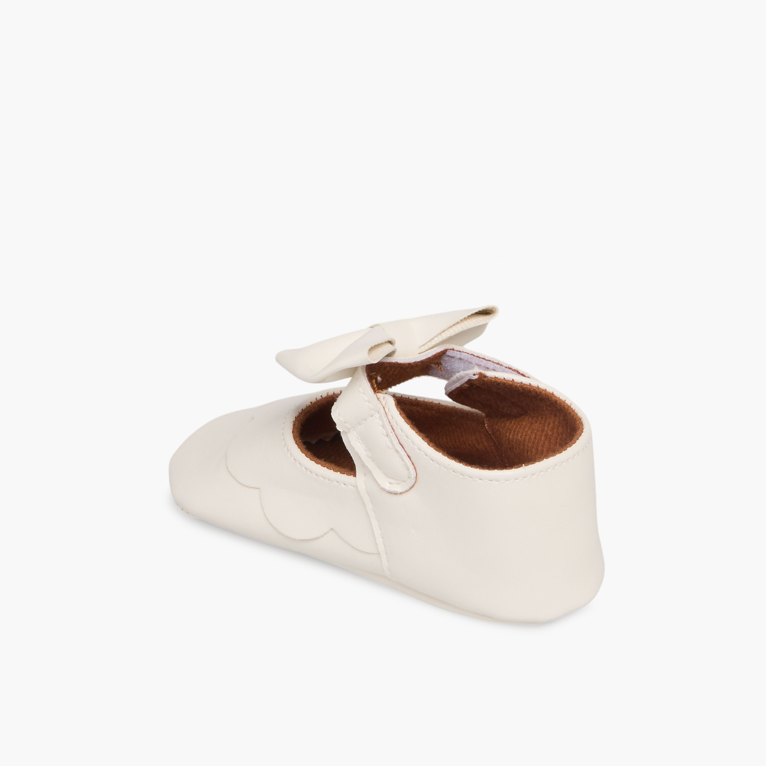 Juniors Booties with Hook and Loop Closure, Bow Accent-baby-girls-shoes-closedshoes-image-5