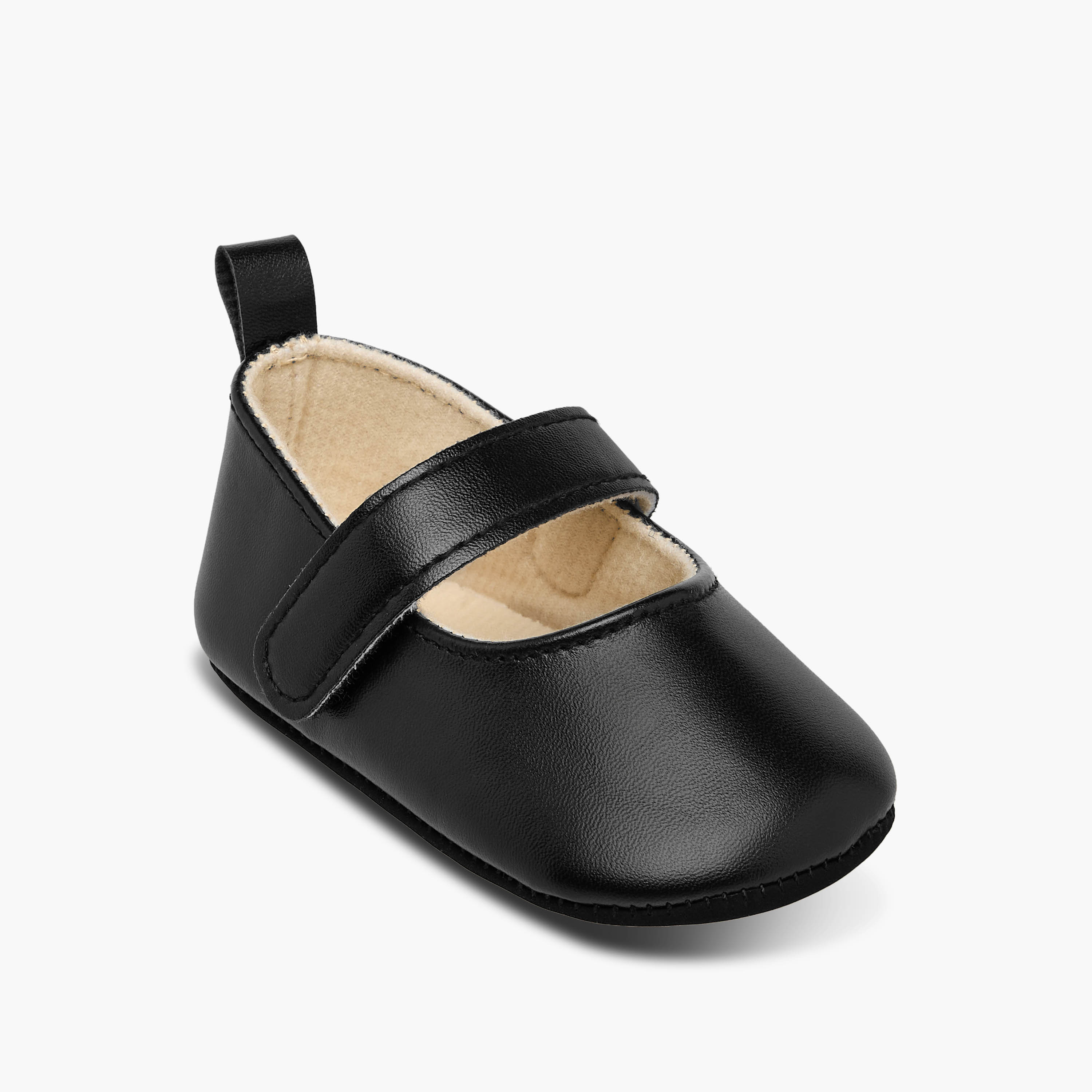 Juniors Booties with Hook and Loop Closure-baby-girls-shoes-closedshoes-image-2