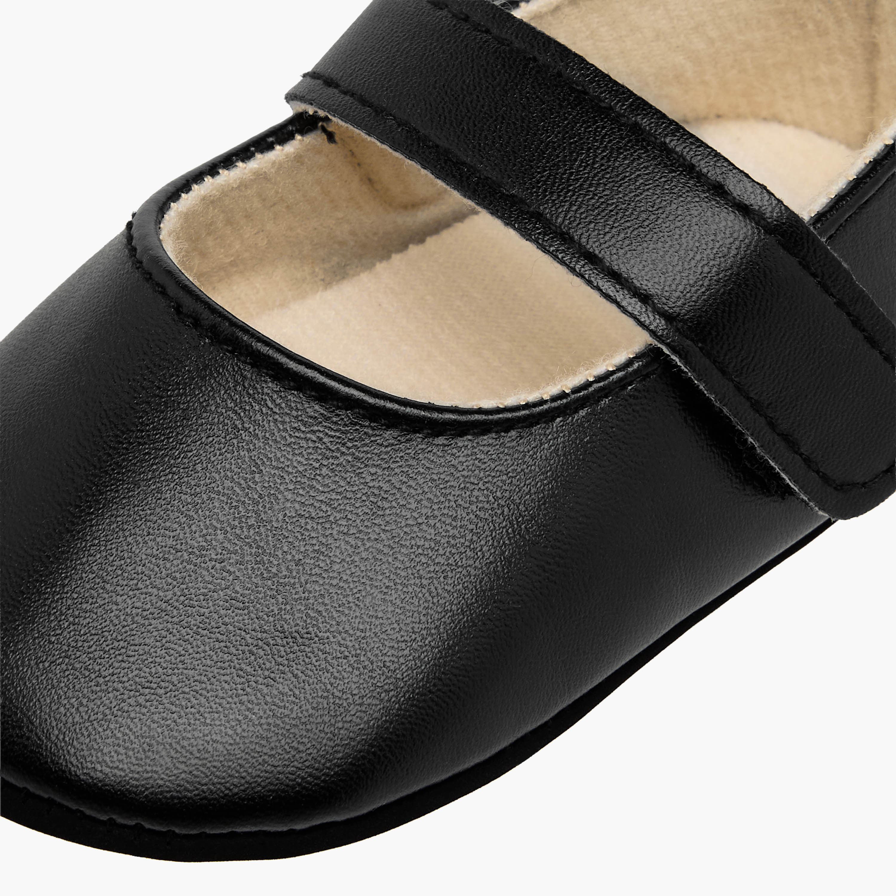 Juniors Booties with Hook and Loop Closure-baby-girls-shoes-closedshoes-image-4