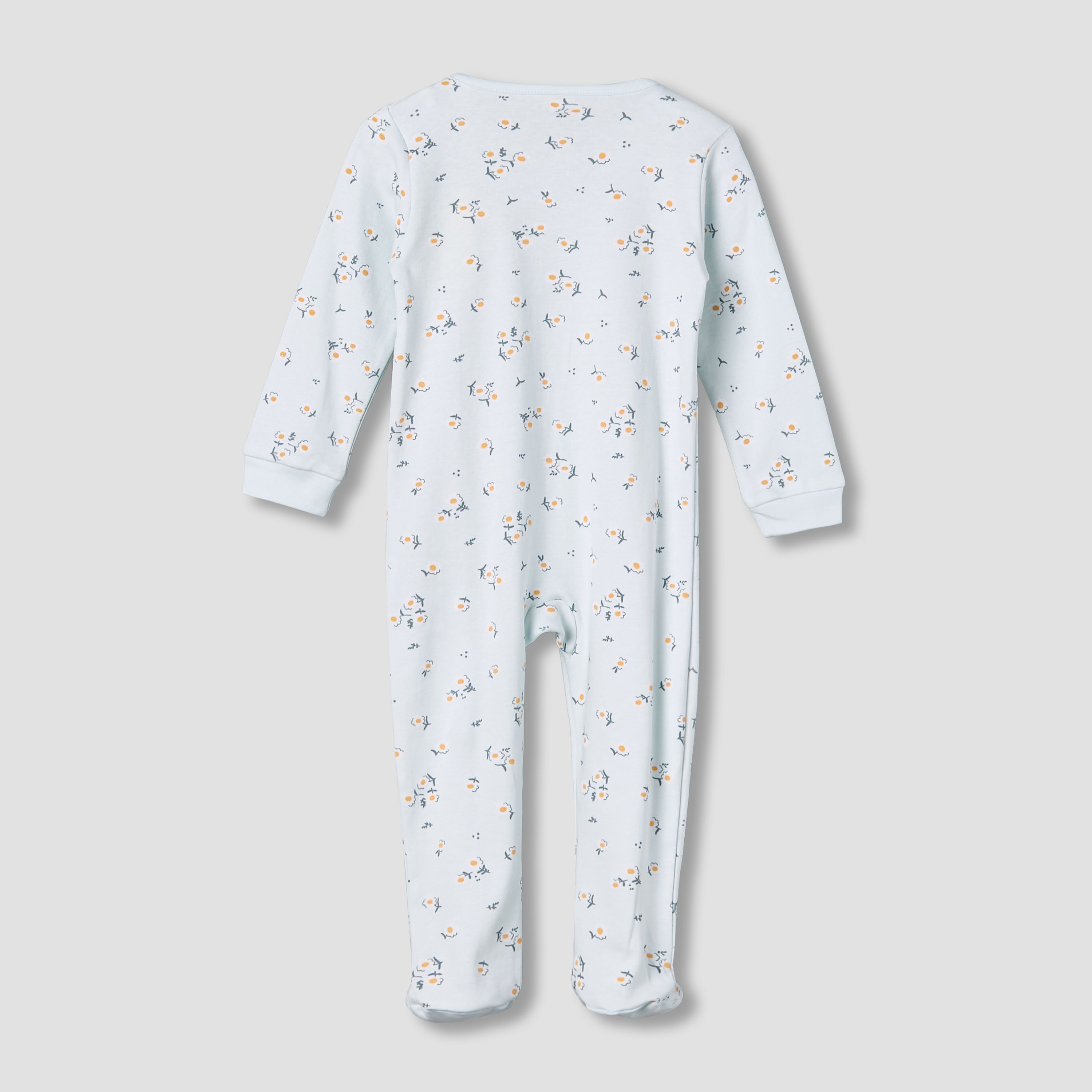 Juniors Cotton Round Neck Long Sleeve Sleepsuit with Zip Closure-baby-girls-clothing-nightwear-sleepsuits-image-3