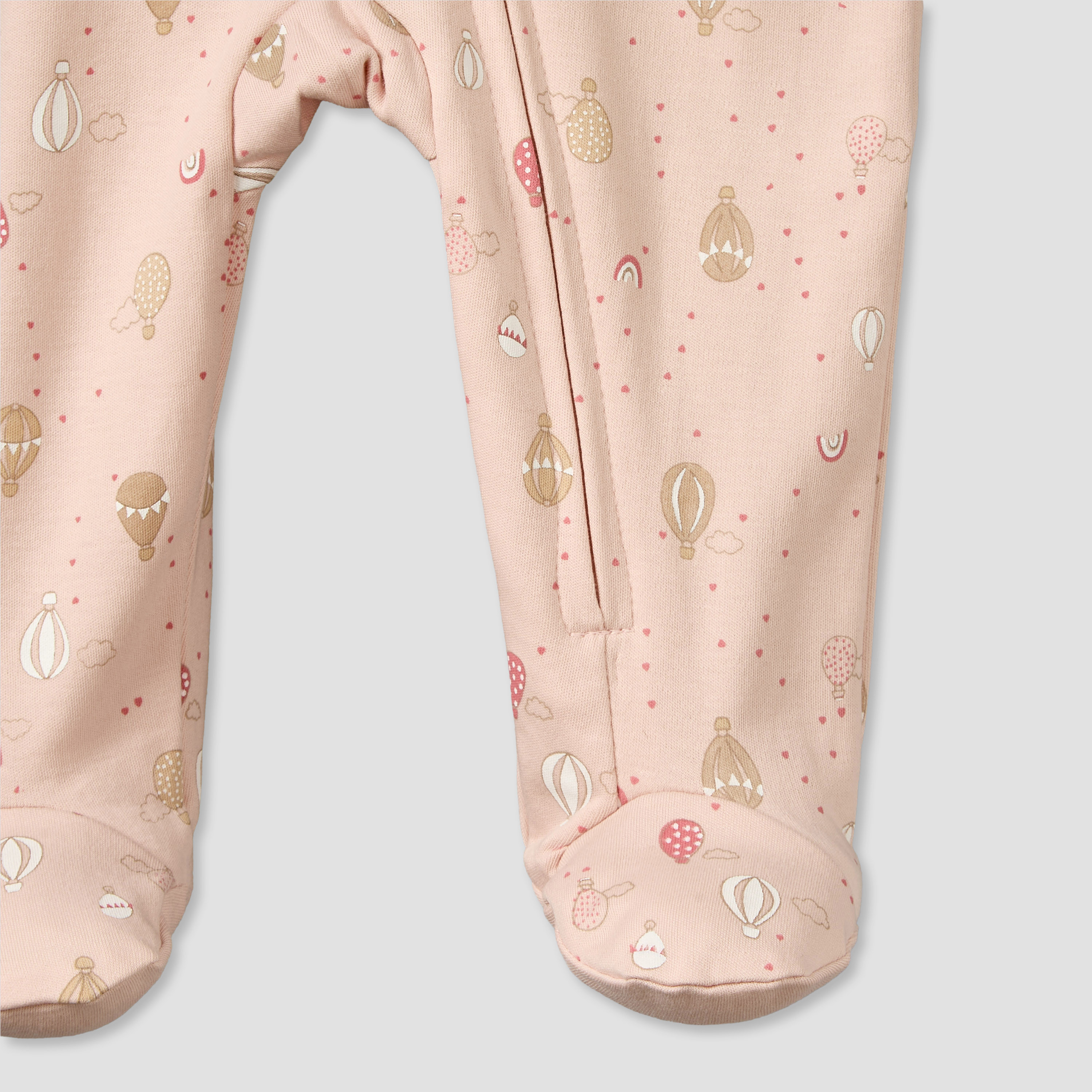 Juniors Cotton Crew Neck Long Sleeves Sleepsuit with Hot Air Balloon Print-baby-girls-clothing-nightwear-sleepsuits-image-5