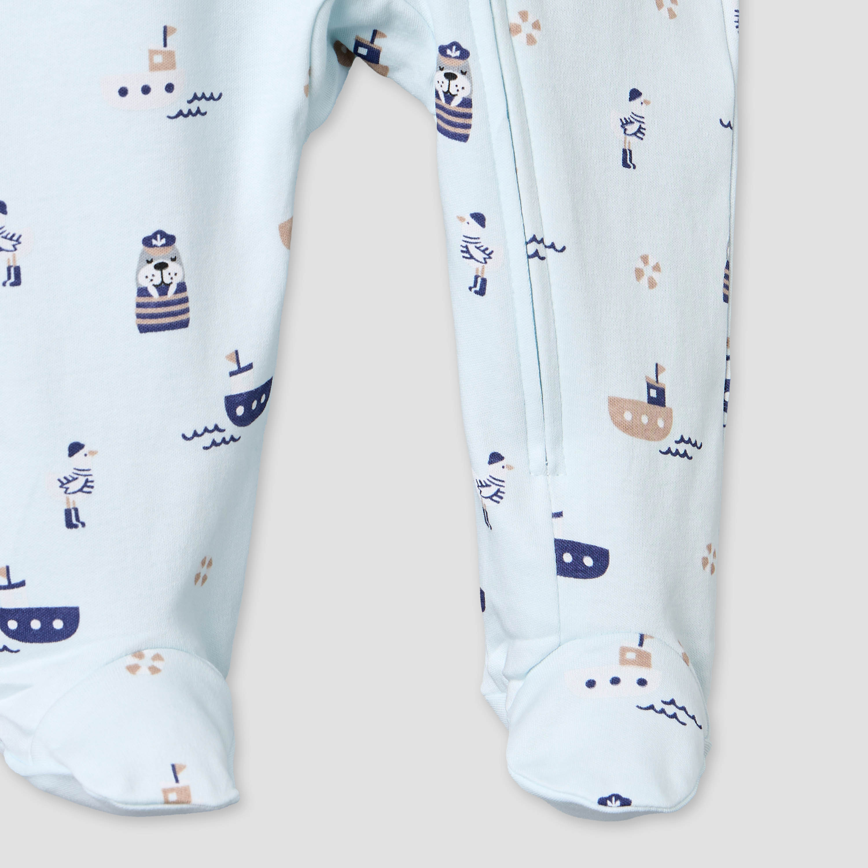 بدلة نوم قطن بياقة ضيقة وأكمام طويلة وطبعات من جونيورز-baby-boys-clothing-nightwear-sleepsuits-image-4