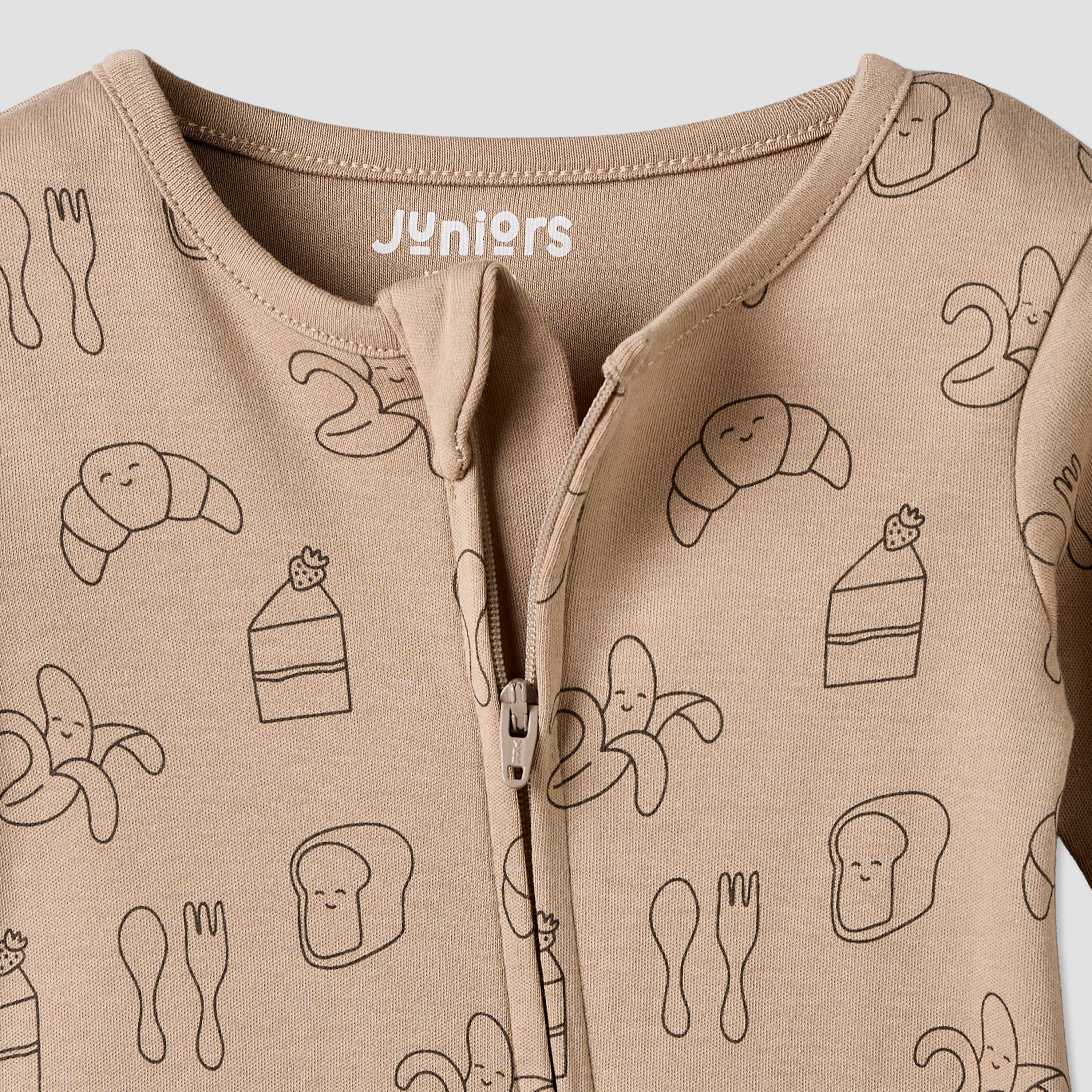 Juniors Cotton Crew Neck Long Sleeves Sleepsuit with Food Print-baby-boys-clothing-nightwear-sleepsuits-image-3
