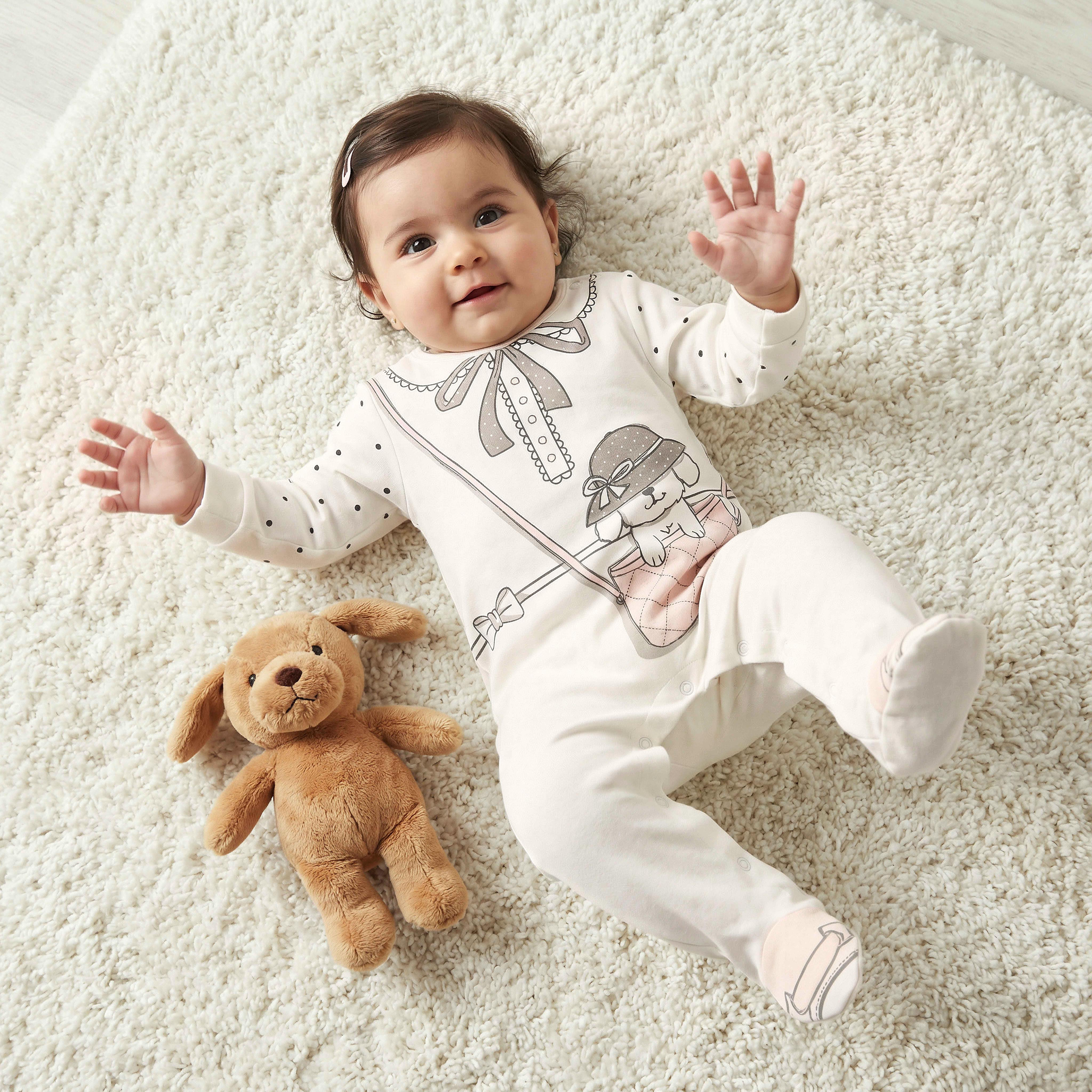 Juniors Cotton Crew Neck Long Sleeves Sleepsuit with Graphic Print-baby-girls-clothing-nightwear-sleepsuits-image-1