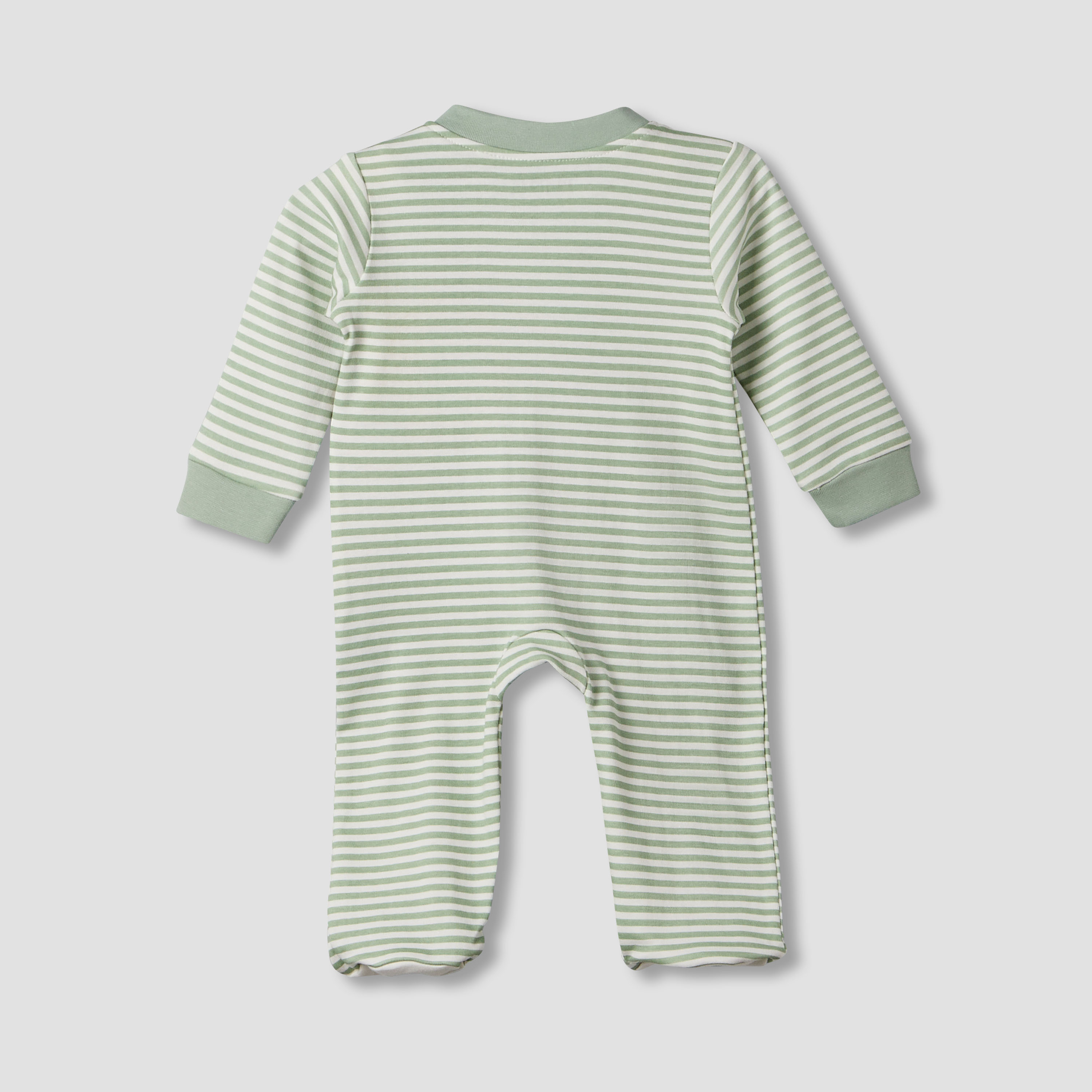 Juniors Cotton Crew Neck Long Sleeves Sleepsuit with Tiger Applique-baby-boys-clothing-nightwear-sleepsuits-image-2