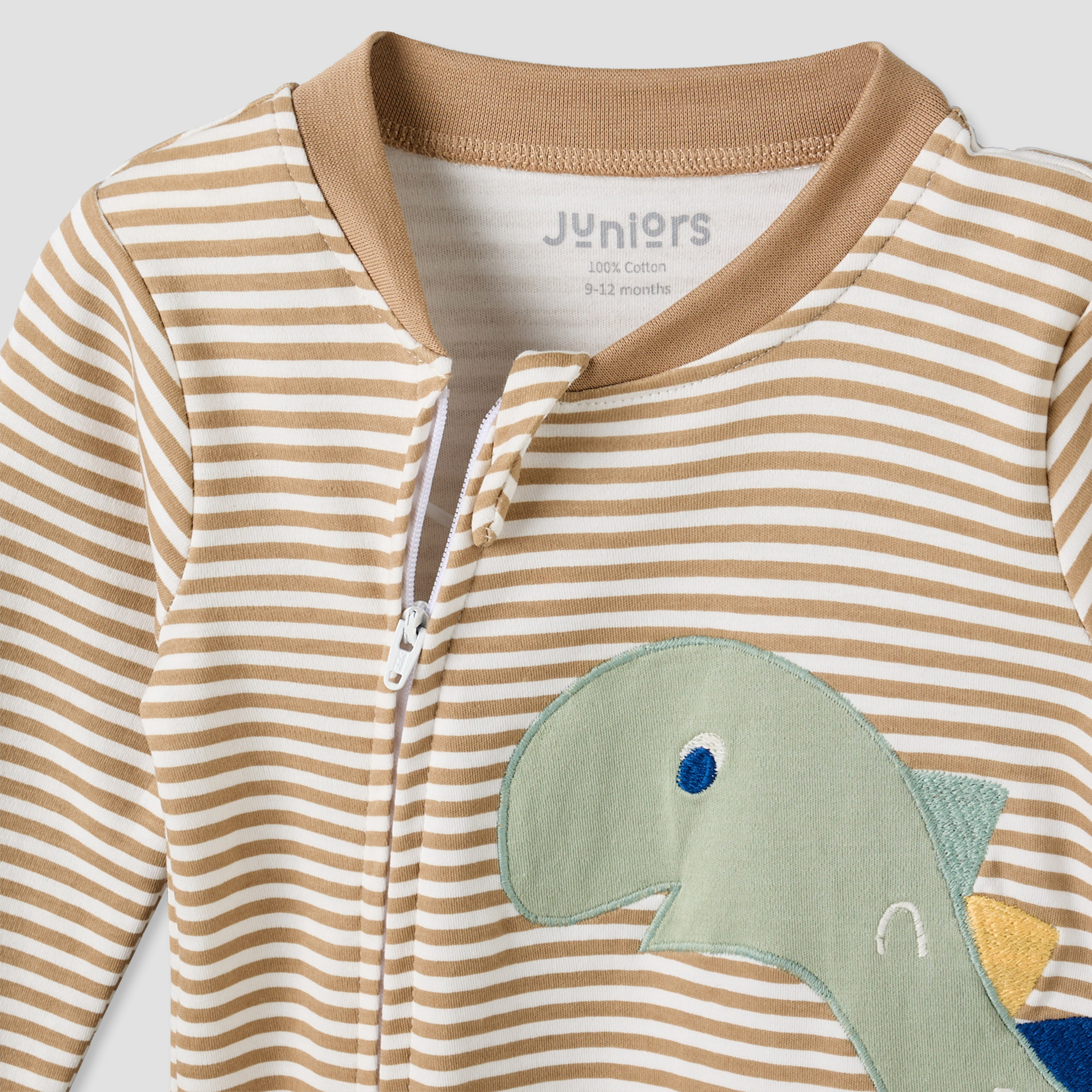 بدلة نوم من القطن بياقة ماندارين وأكمام طويلة وسحاب إغلاق من جونيورز-baby-boys-clothing-nightwear-sleepsuits-image-4