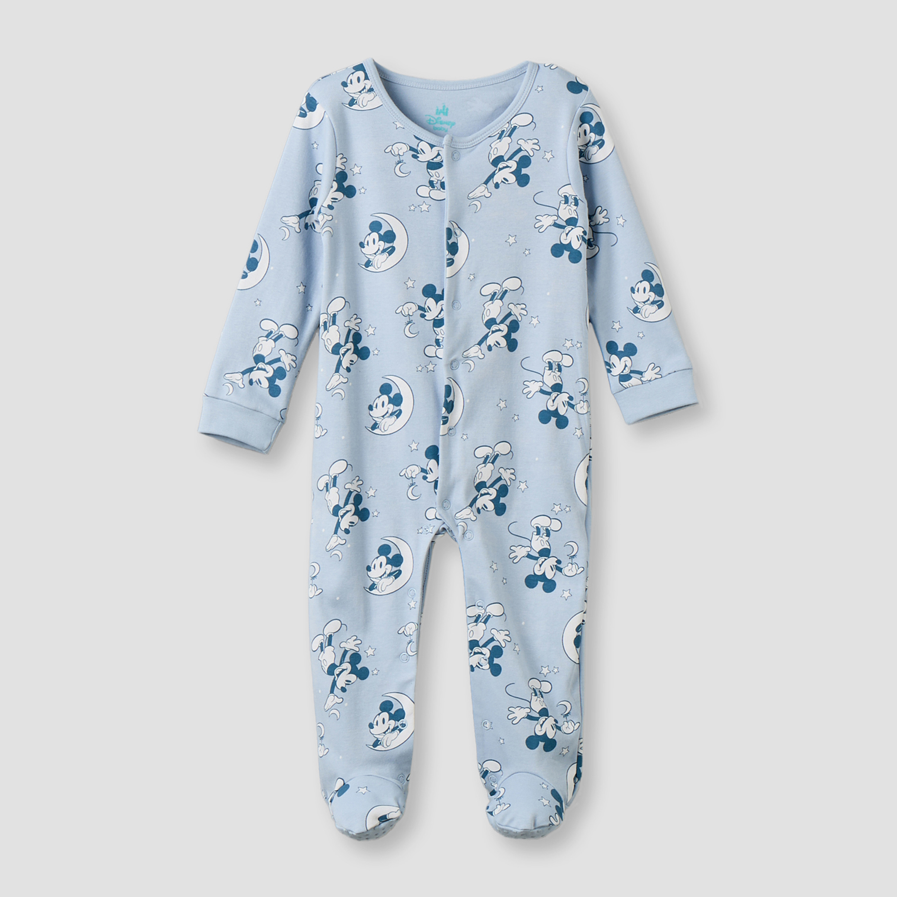 بدلة نوم قطن بطبعات ميكي ماوس وأكمام طويلة وياقة مستديرة من ديزني-baby-boys-clothing-nightwear-sleepsuits-image-2