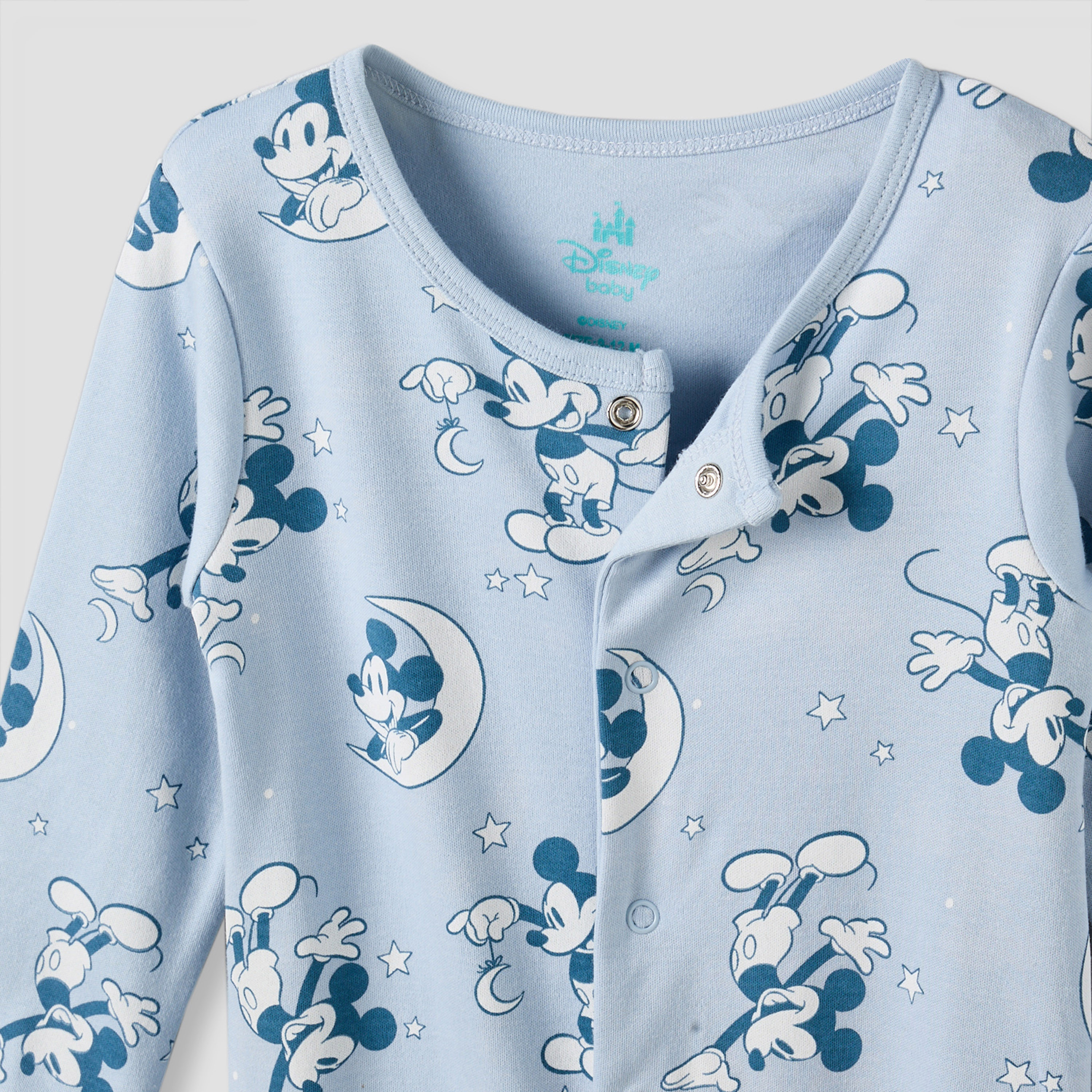 بدلة نوم قطن بطبعات ميكي ماوس وأكمام طويلة وياقة مستديرة من ديزني-baby-boys-clothing-nightwear-sleepsuits-image-4