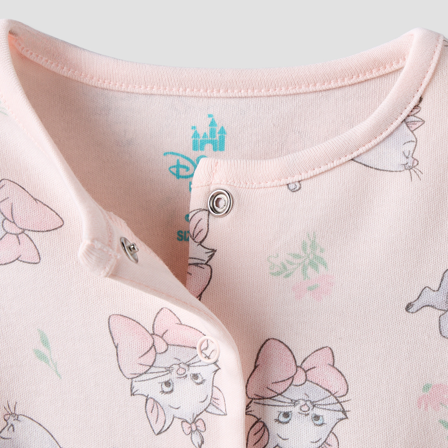 Disney Cotton Crew Neck Long Sleeves Sleepsuit with Marie Print-baby-girls-clothing-nightwear-sleepsuits-image-4
