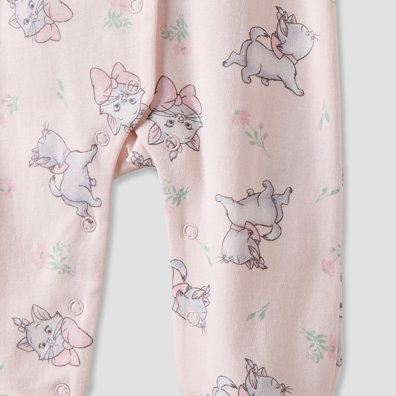 Disney Cotton Crew Neck Long Sleeves Sleepsuit with Marie Print-baby-girls-clothing-nightwear-sleepsuits-image-5