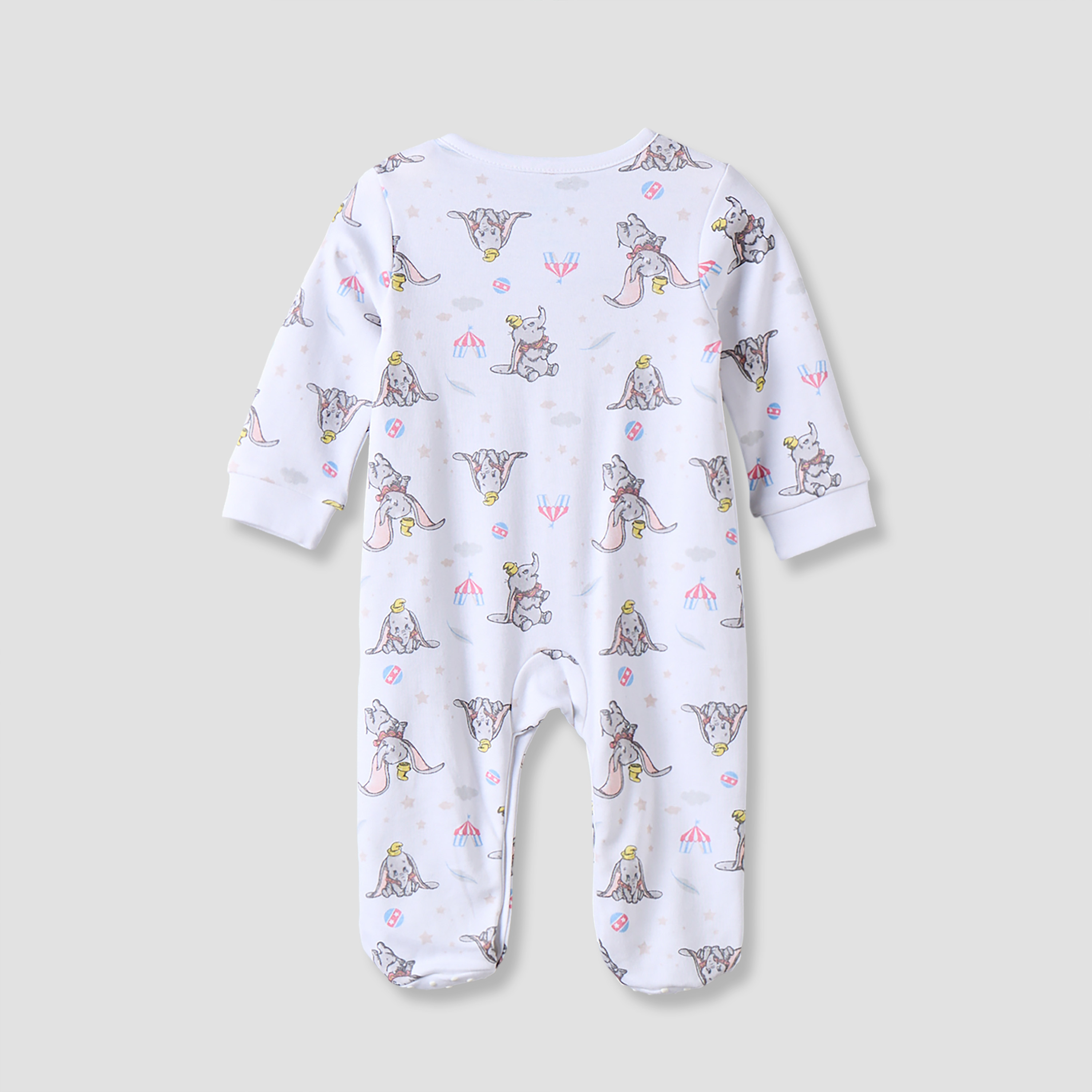 Disney Cotton Crew Neck Long Sleeves Sleepsuit with Dumbo Print-baby-boys-clothing-nightwear-sleepsuits-image-3