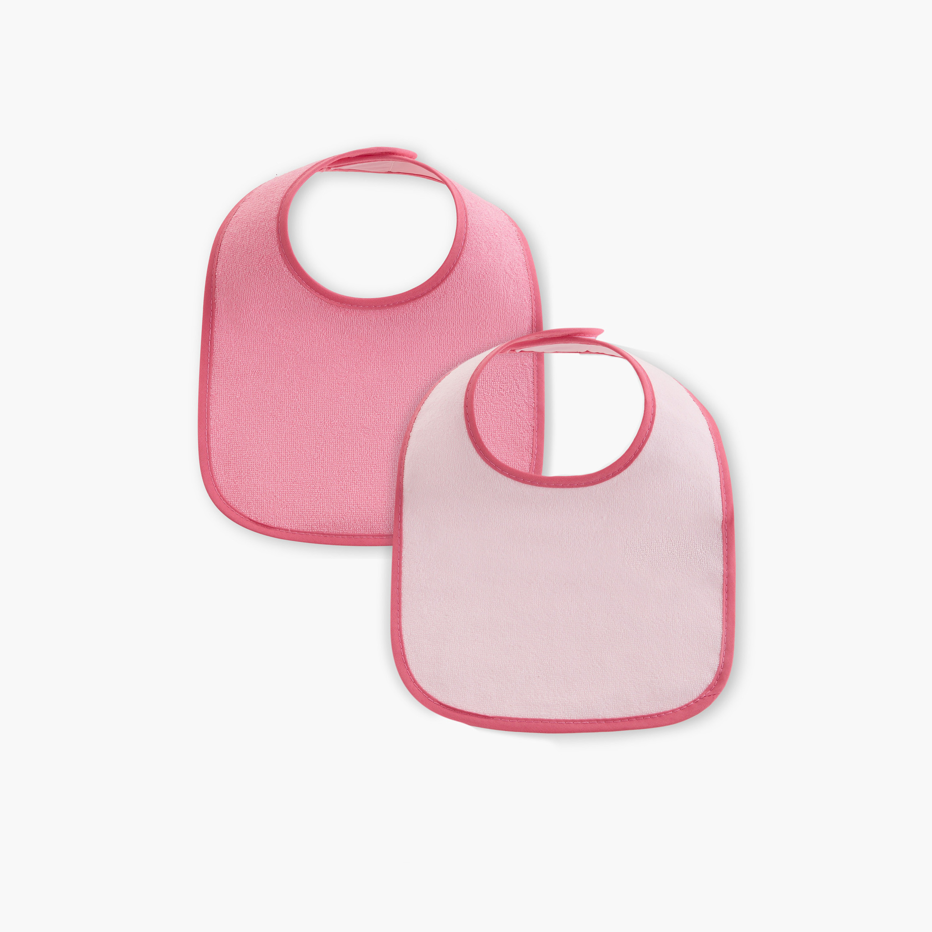 Juniors Textured Terry Bib with Hook and Loop Closure - Set of 2-baby-feeding-bibs-image-1