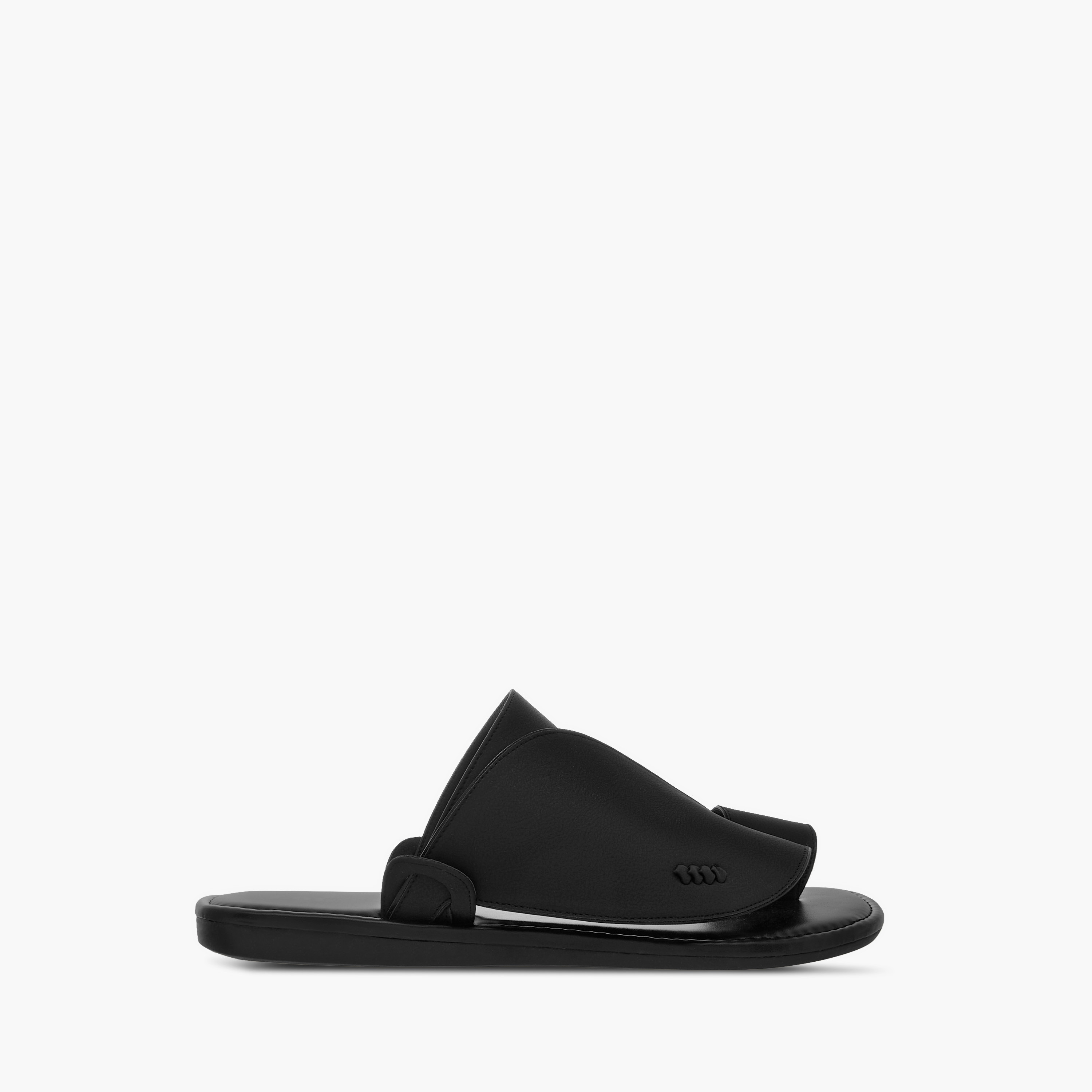 LBL by Shoexpress Textured Slip-On Arabic Sandals with Toe Loop-men-shoes-sandals-image-2