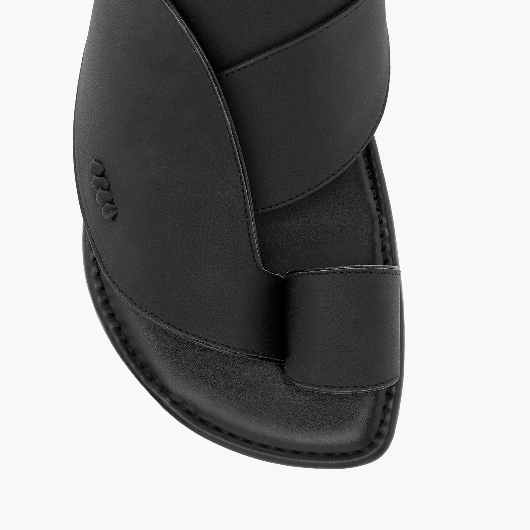 LBL by Shoexpress Textured Slip-On Arabic Sandals with Toe Loop-men-shoes-sandals-image-3