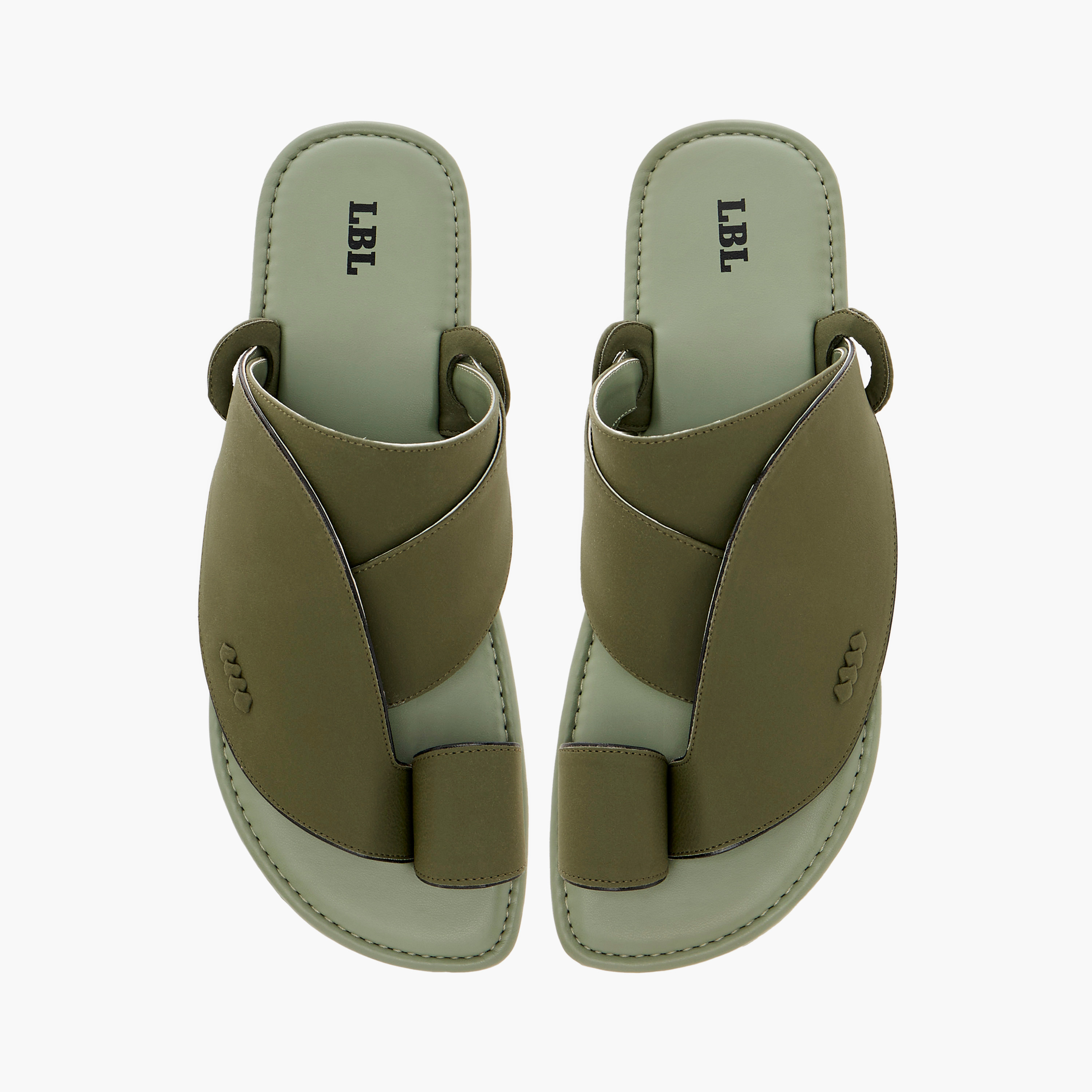 صندل عربي سهل الارتداء بارز الملمس وبحلقة إصبع إل بي إل من شو إكسبريس-men-shoes-sandals-image-1