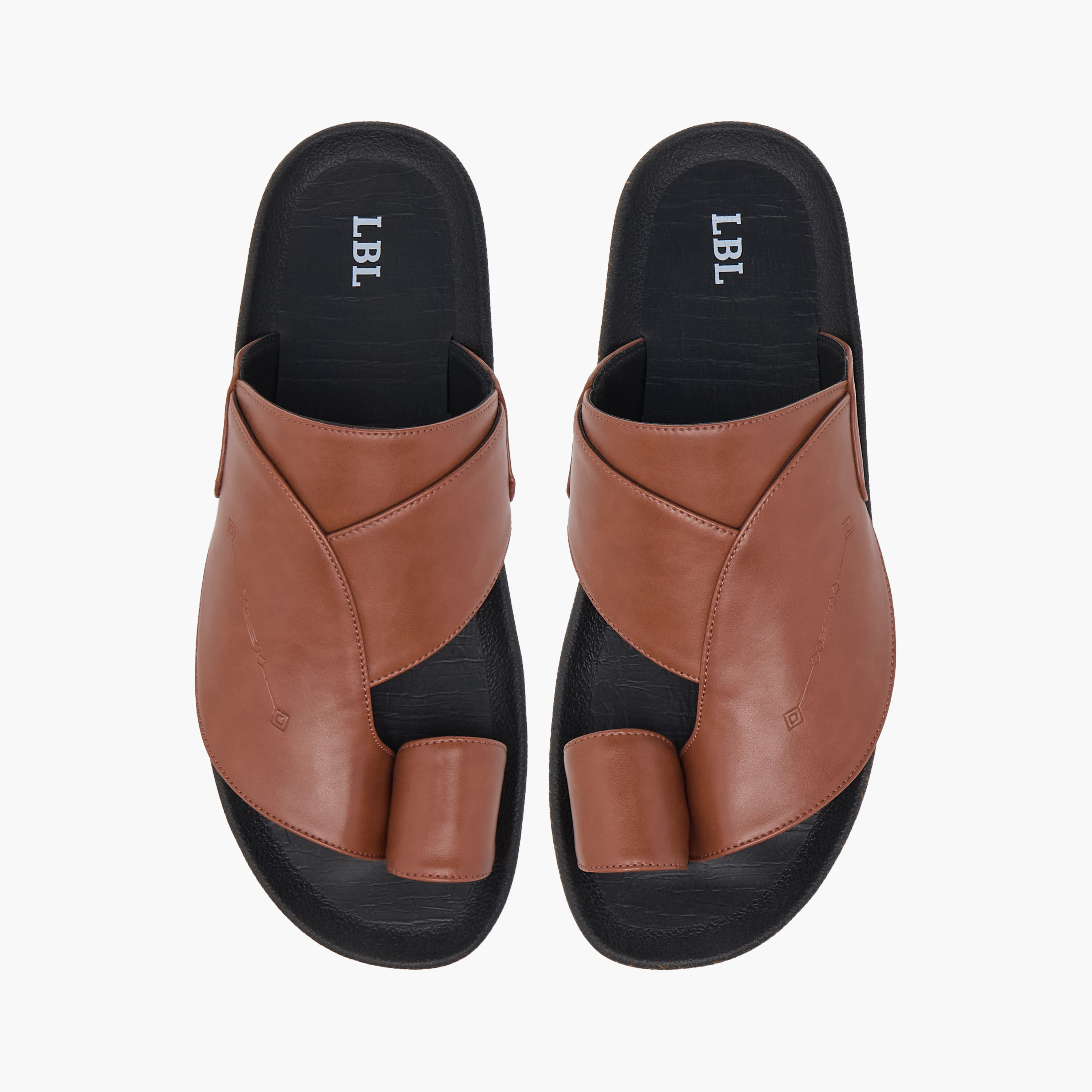 LBL by Shoexpress Panelled Slip-On Arabic Sandals-men-shoes-sandals-image-1
